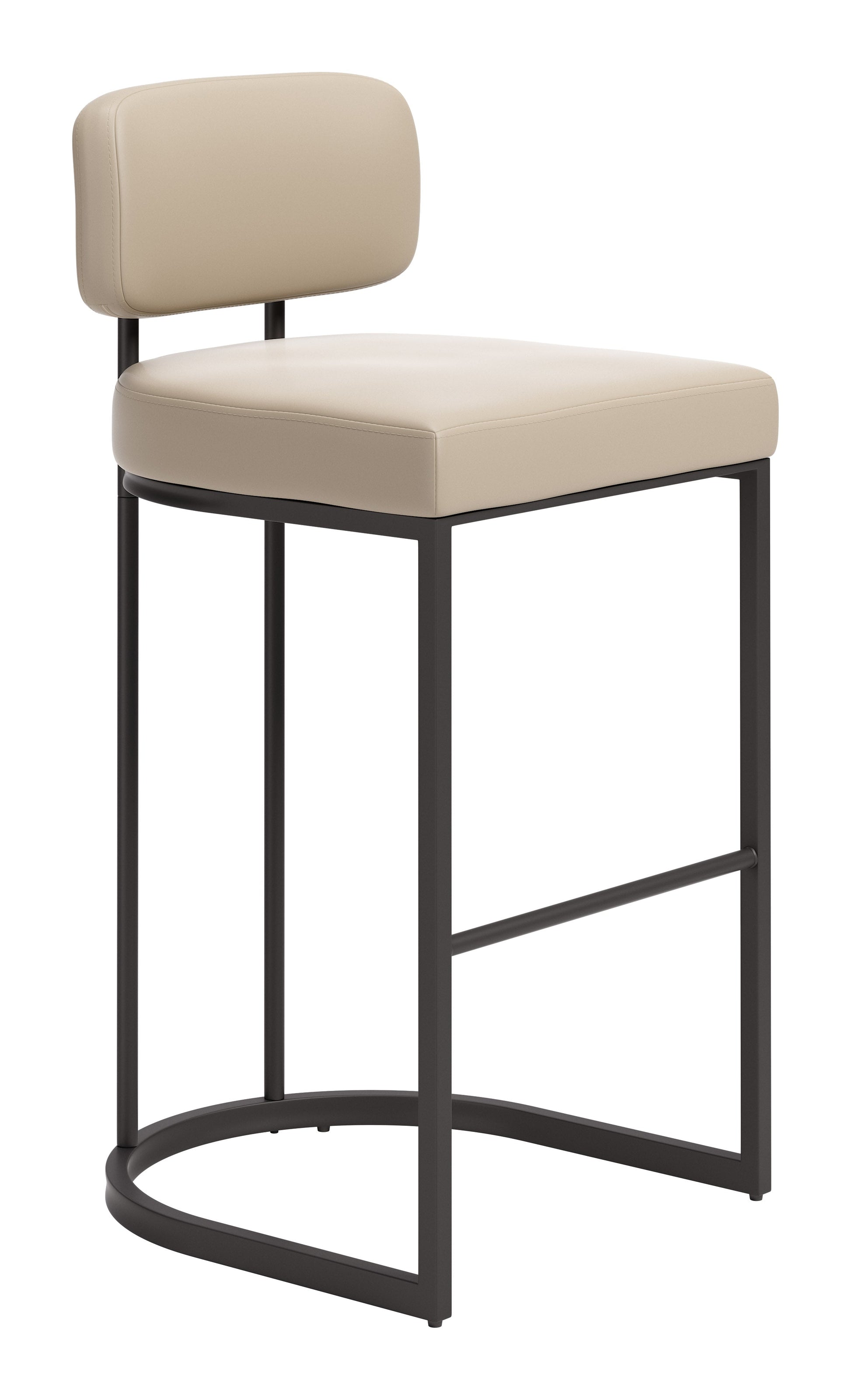 Velar Beige & Gray Barstool (Set of 2) - Ornate Home