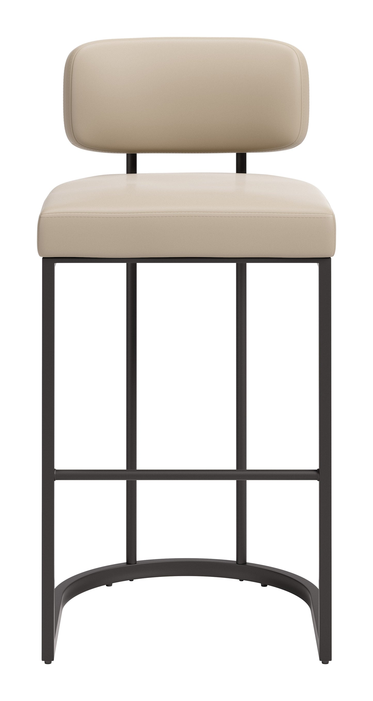 Velar Beige & Gray Barstool (Set of 2) - Ornate Home