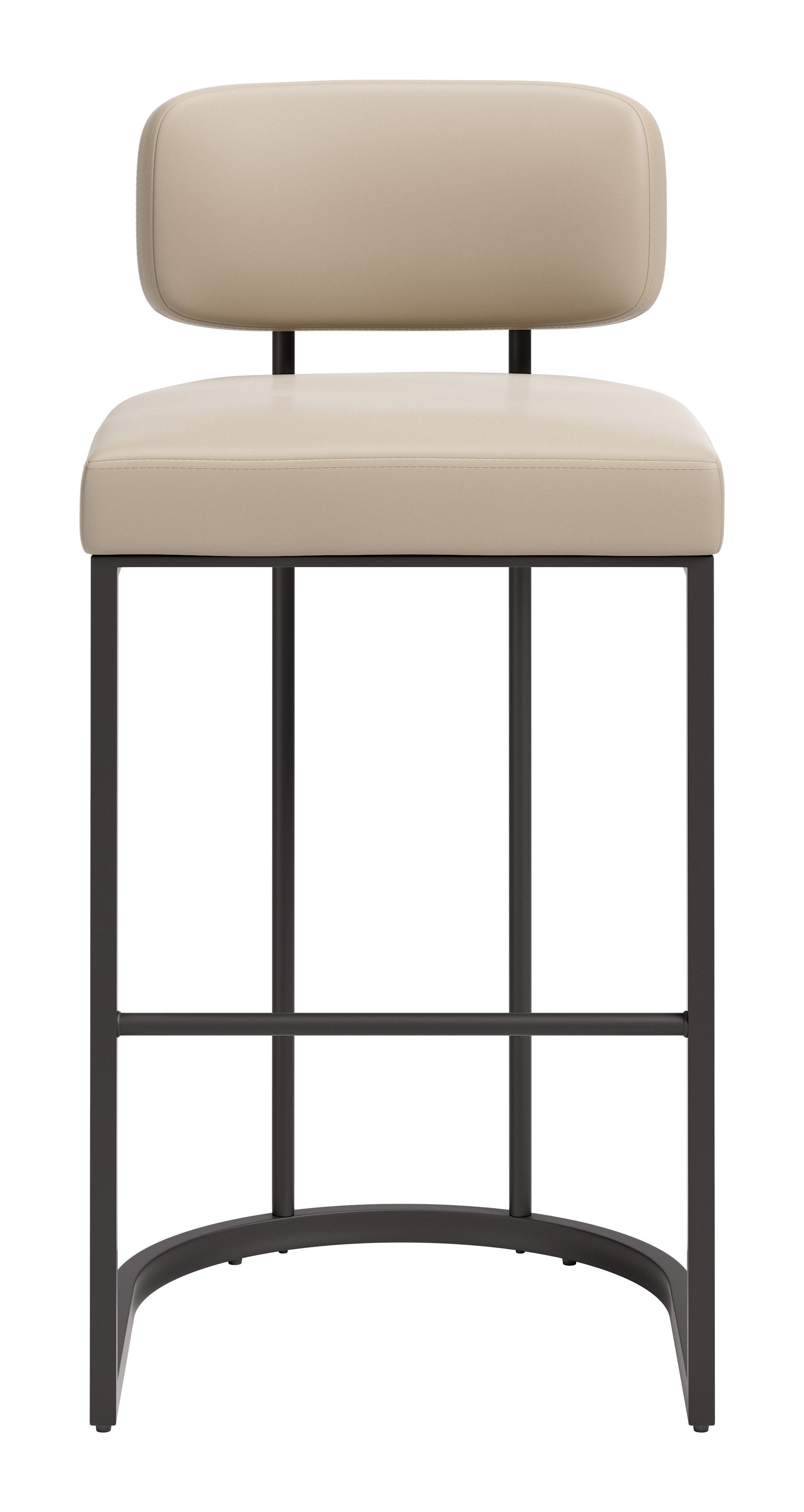 Velar Beige & Gray Barstool (Set of 2) - Ornate Home