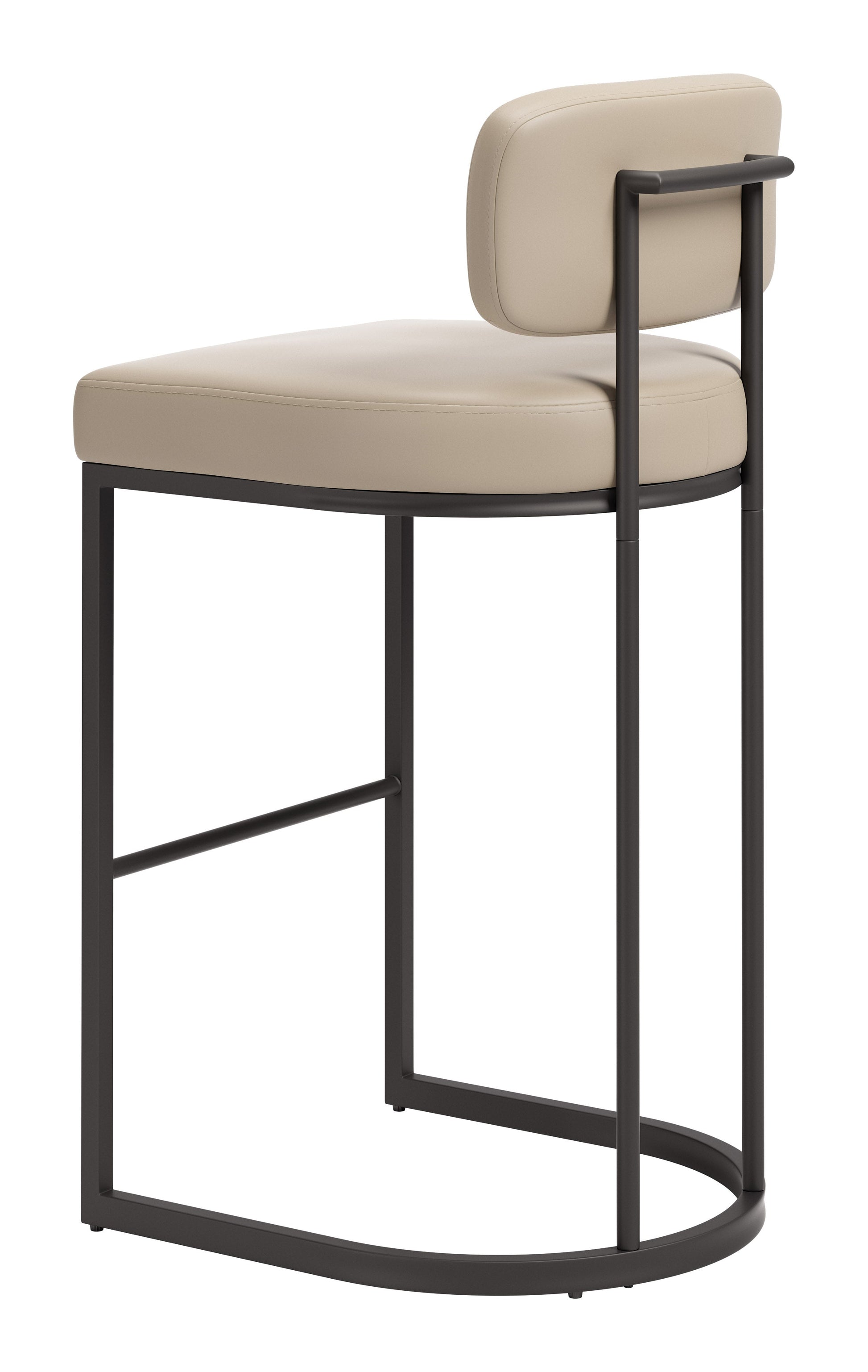 Velar Beige & Gray Barstool (Set of 2) - Ornate Home