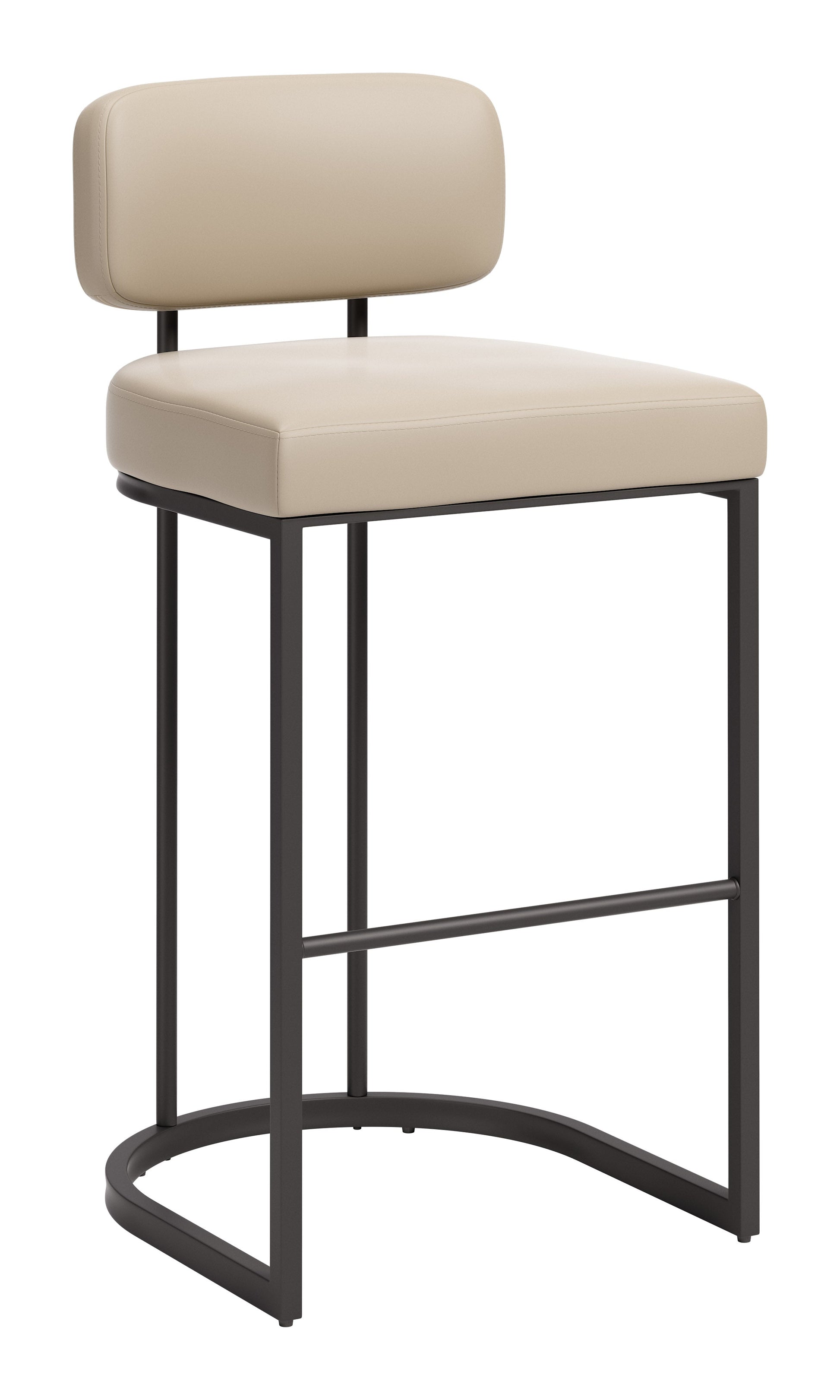 Velar Beige & Gray Barstool (Set of 2) - Ornate Home