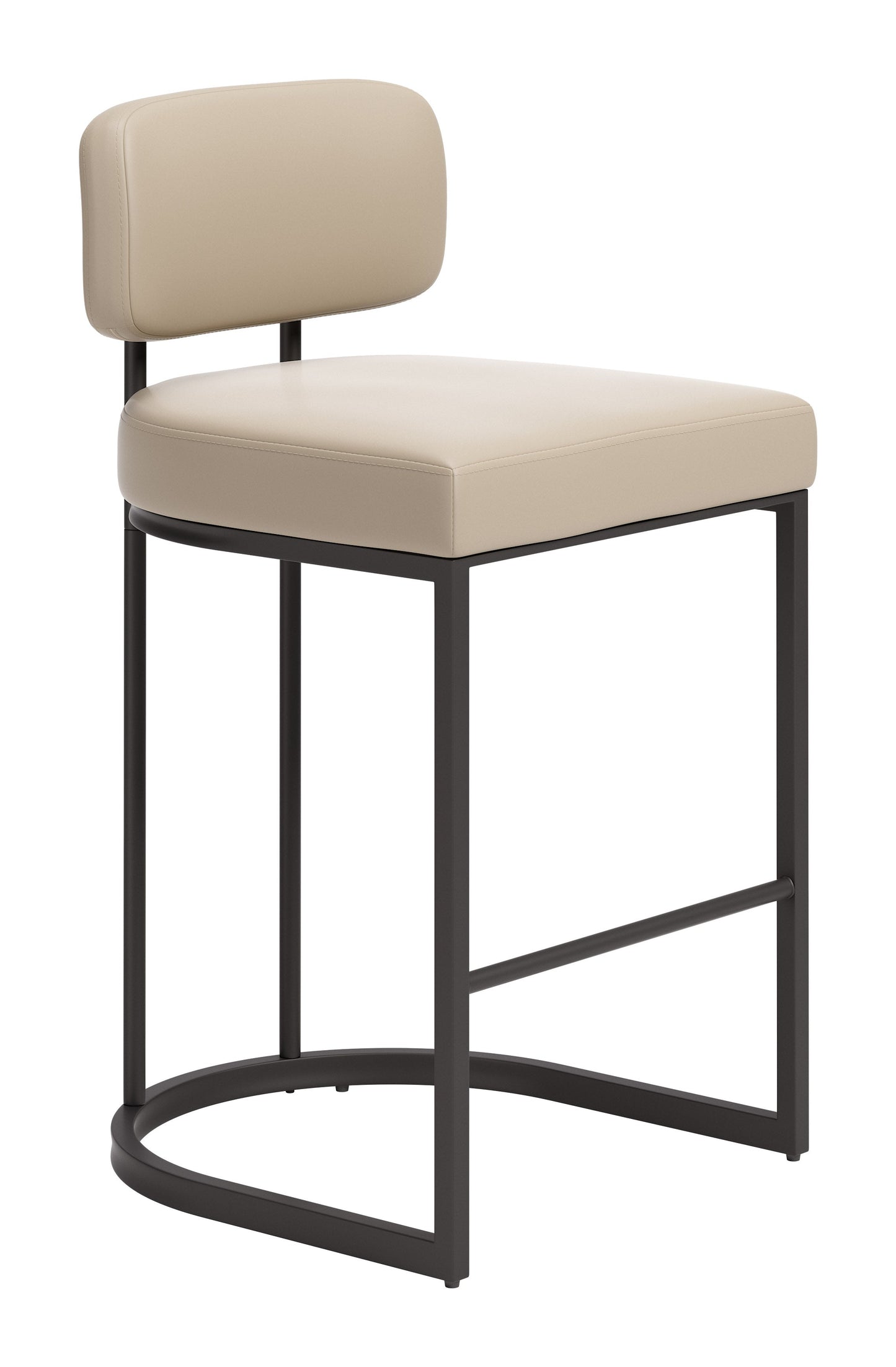 Velar Beige & Gray Counter Stool (Set of 2) - Ornate Home