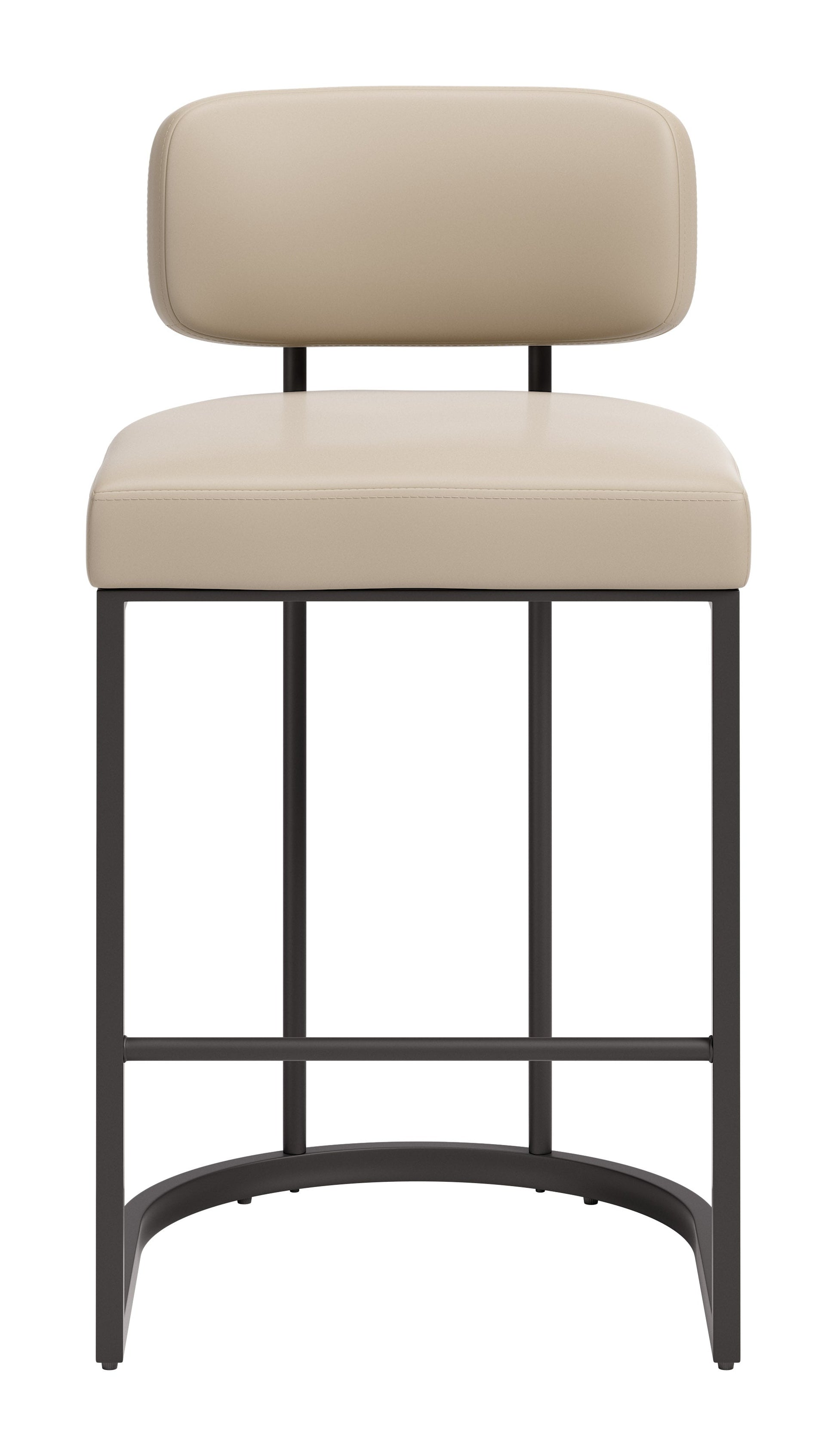 Velar Beige & Gray Counter Stool (Set of 2) - Ornate Home