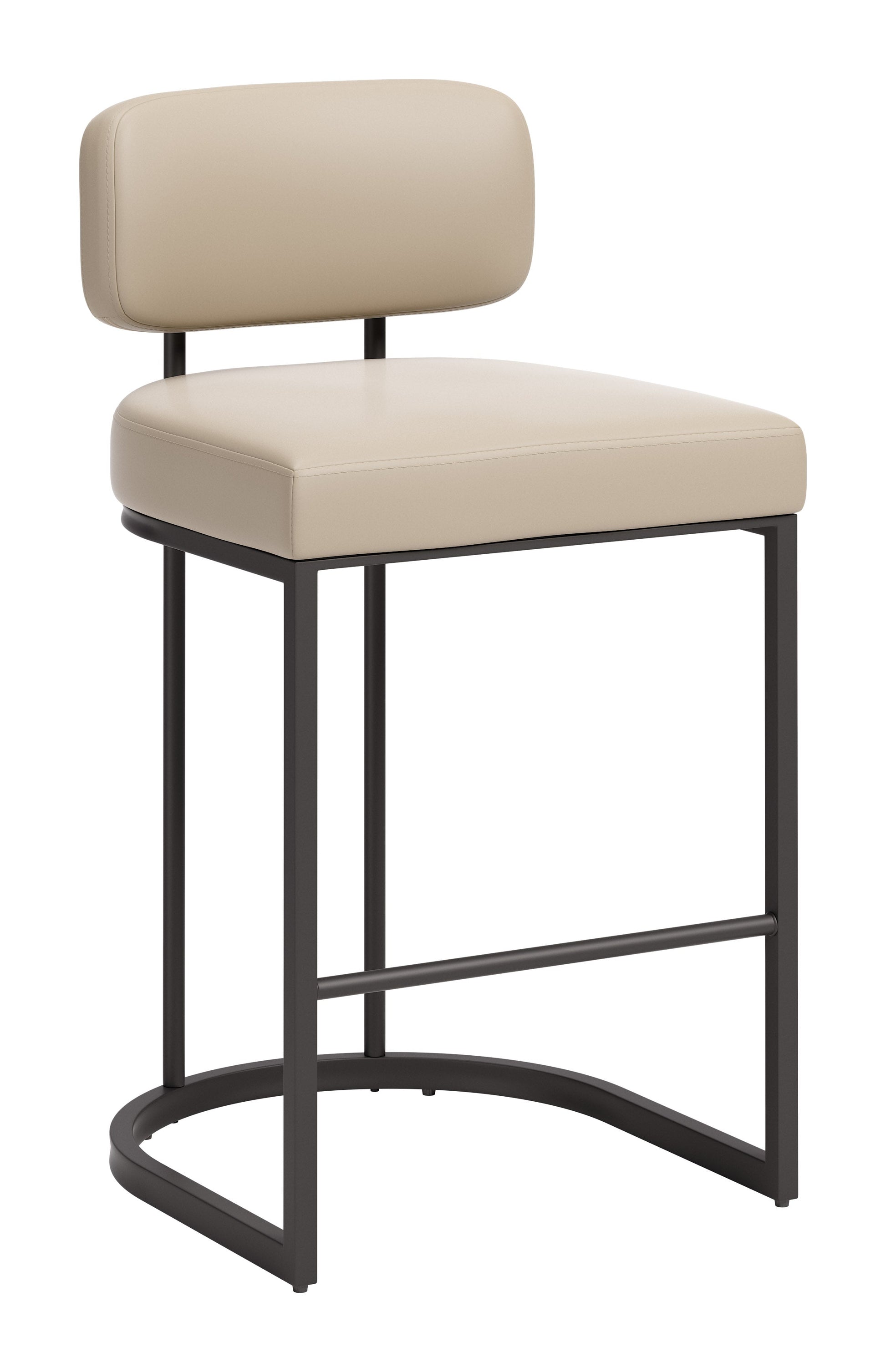 Velar Beige & Gray Counter Stool (Set of 2) - Ornate Home