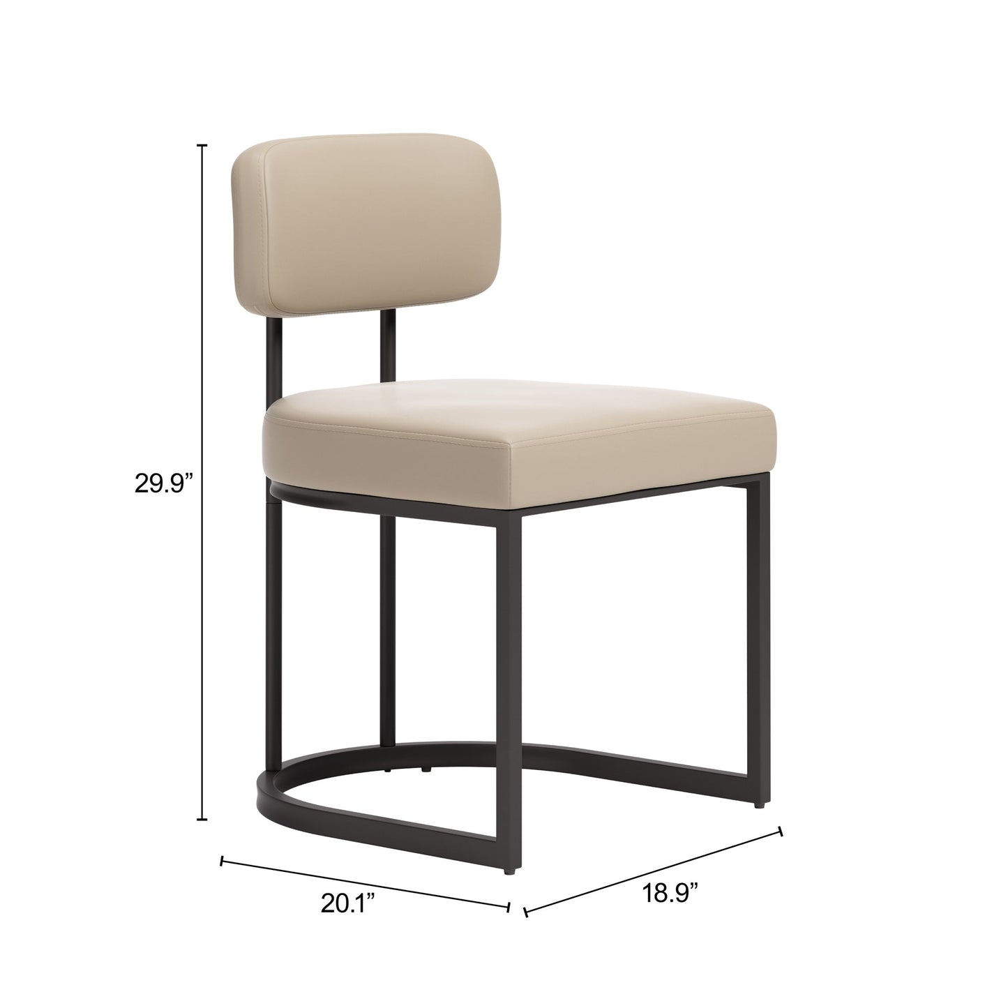 Velar Beige & Gray Dining Chair (Set of 2) - Ornate Home