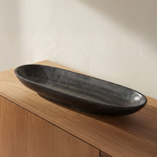 Venetia Black Marble Tray - Ornate Home