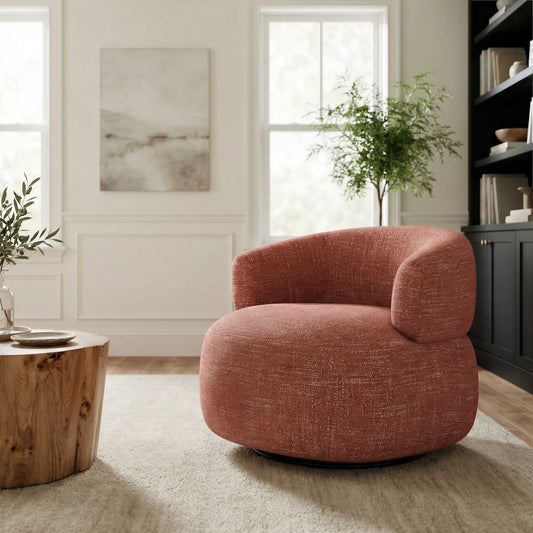Venezia Brown Swivel Chair - Ornate Home