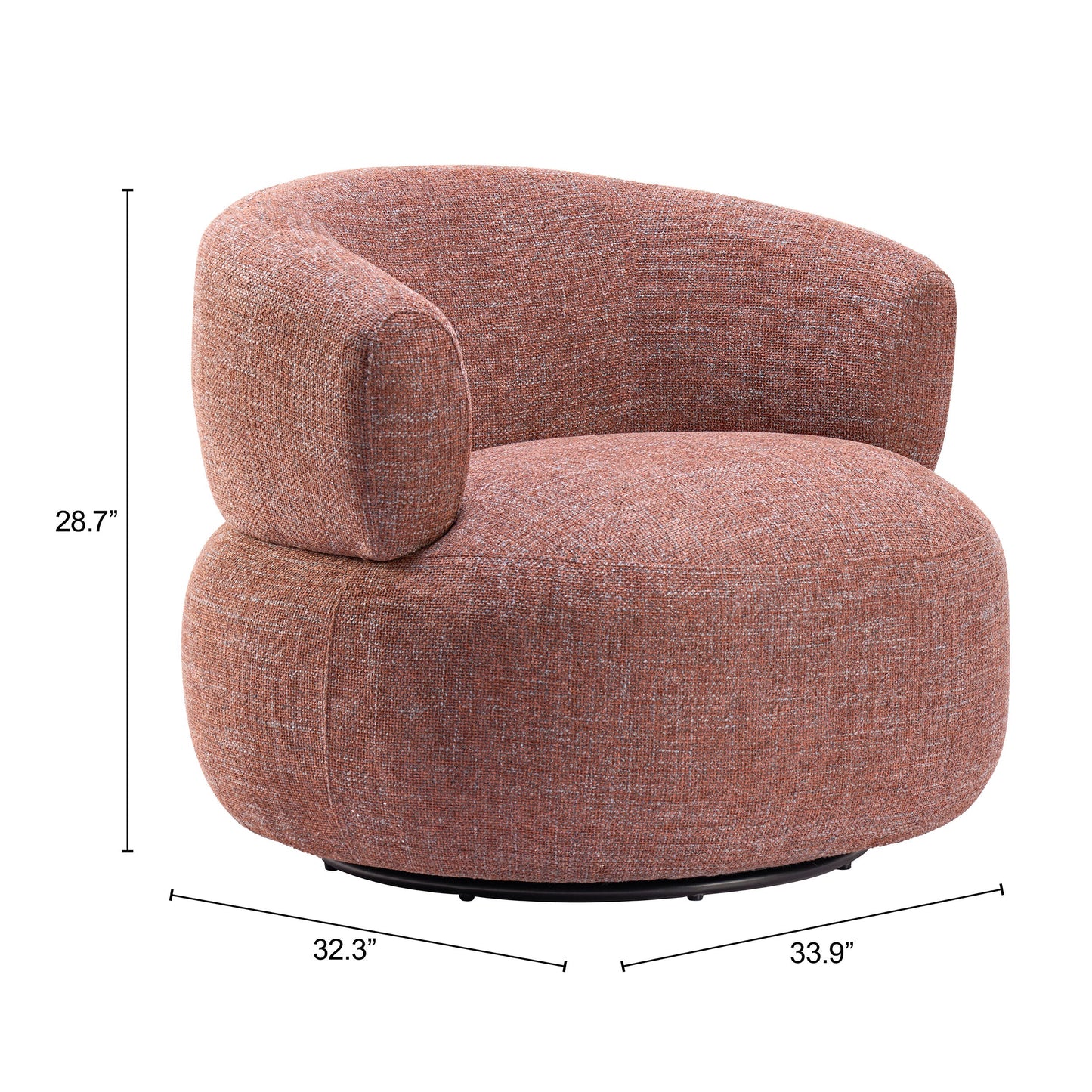 Venezia Brown Swivel Chair - Ornate Home