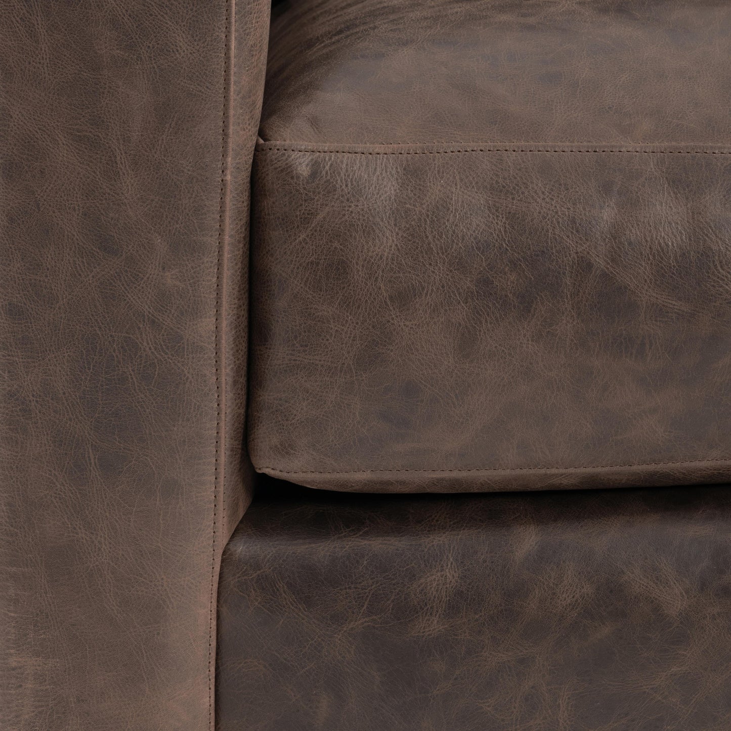 Ventura Brown Leather Swivel Chair - Ornate Home