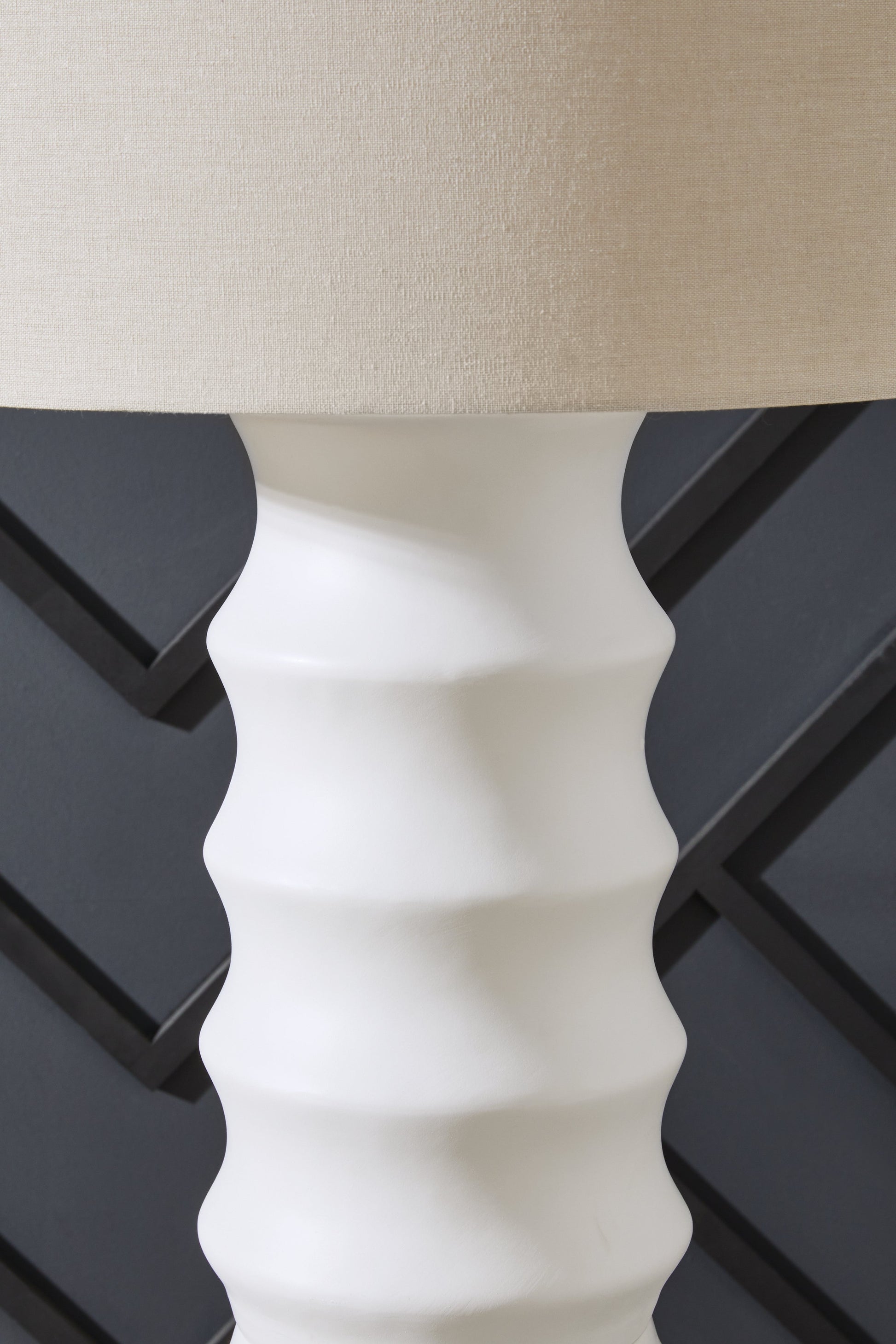 Veraleigh White Poly Floor Lamp- Viva Furn