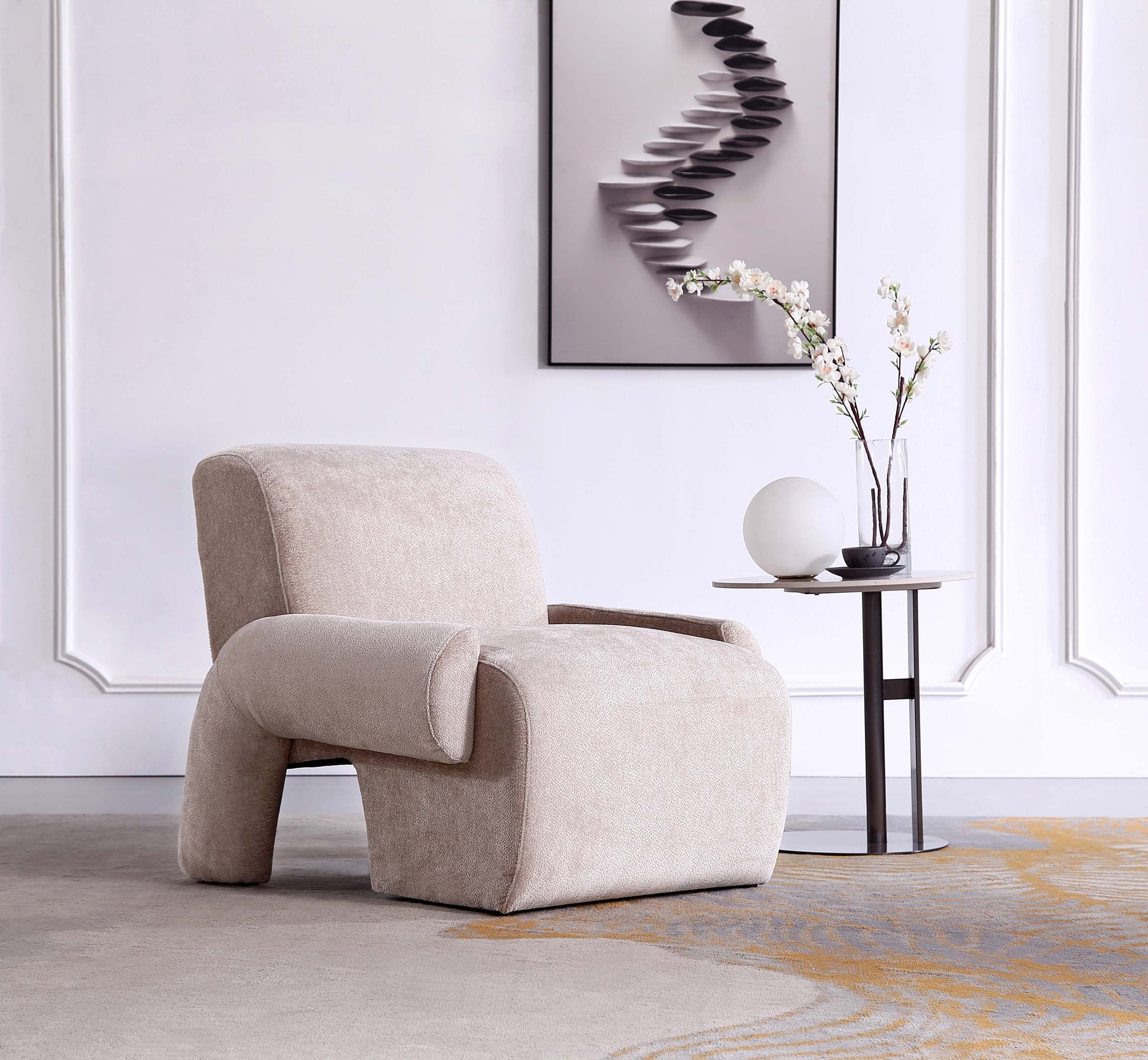 Verandah Accent Chair in Beige - Ornate Home