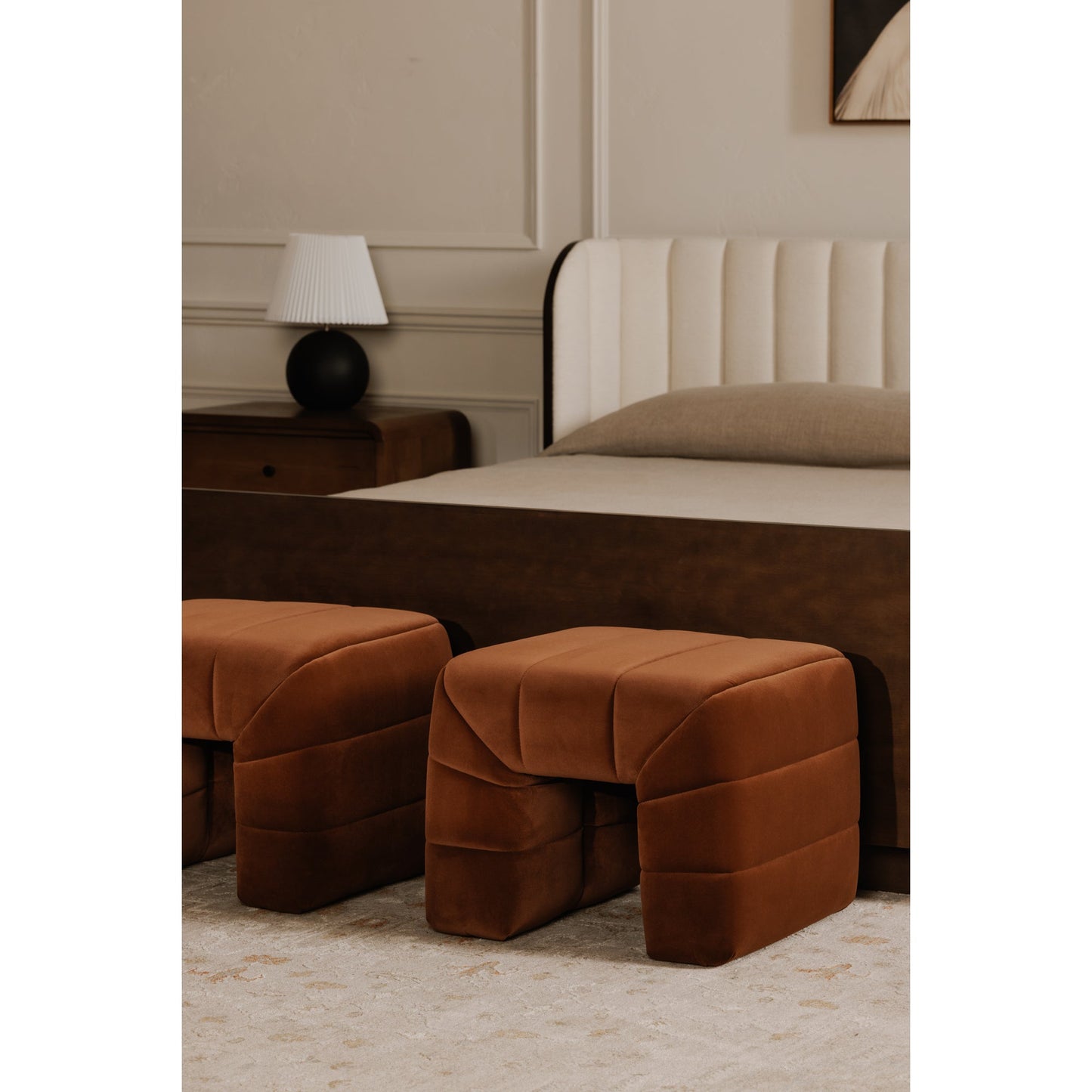 Verity Warm Brown Stool - Ornate Home