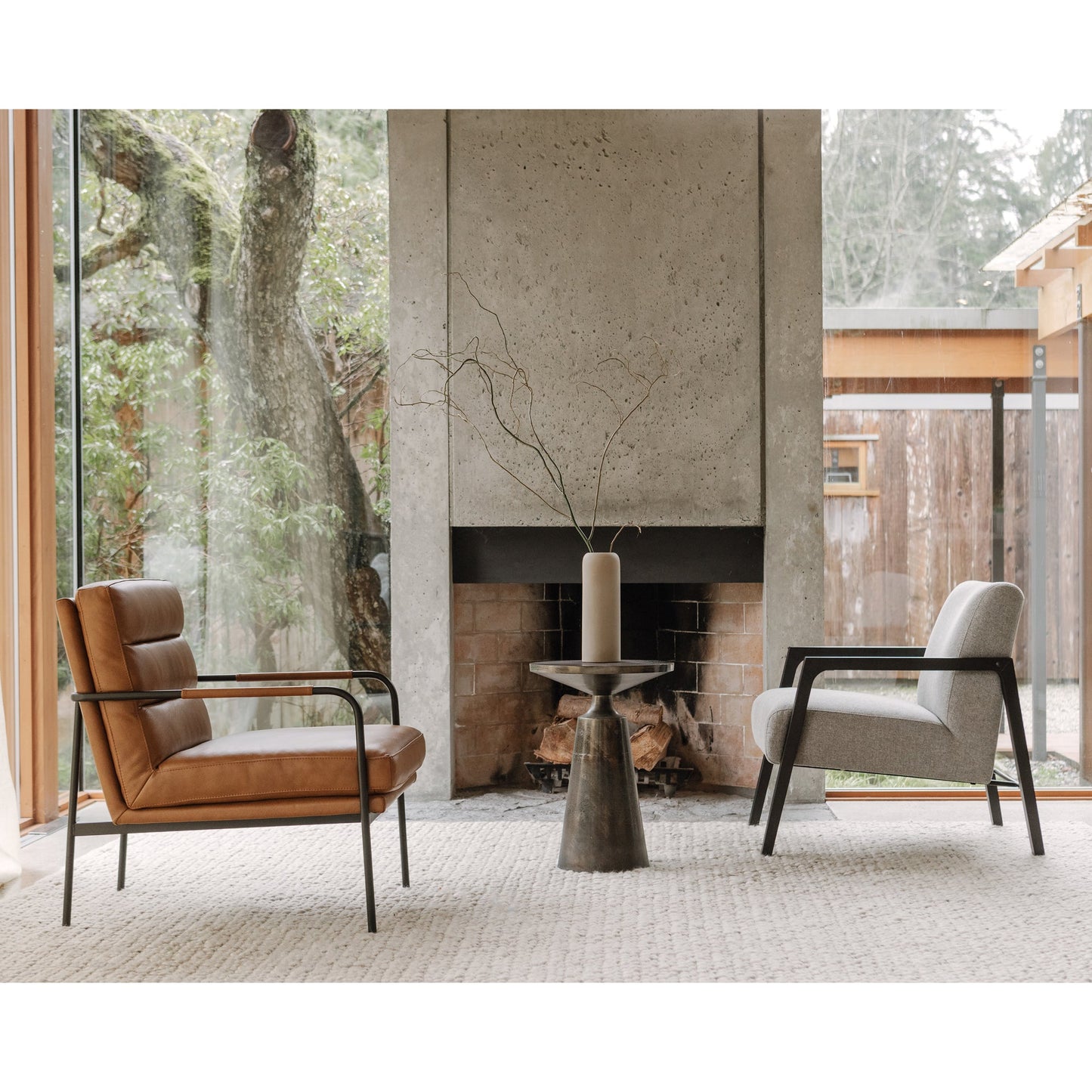Verlaine Chestnut Brown Armchair - Ornate Home