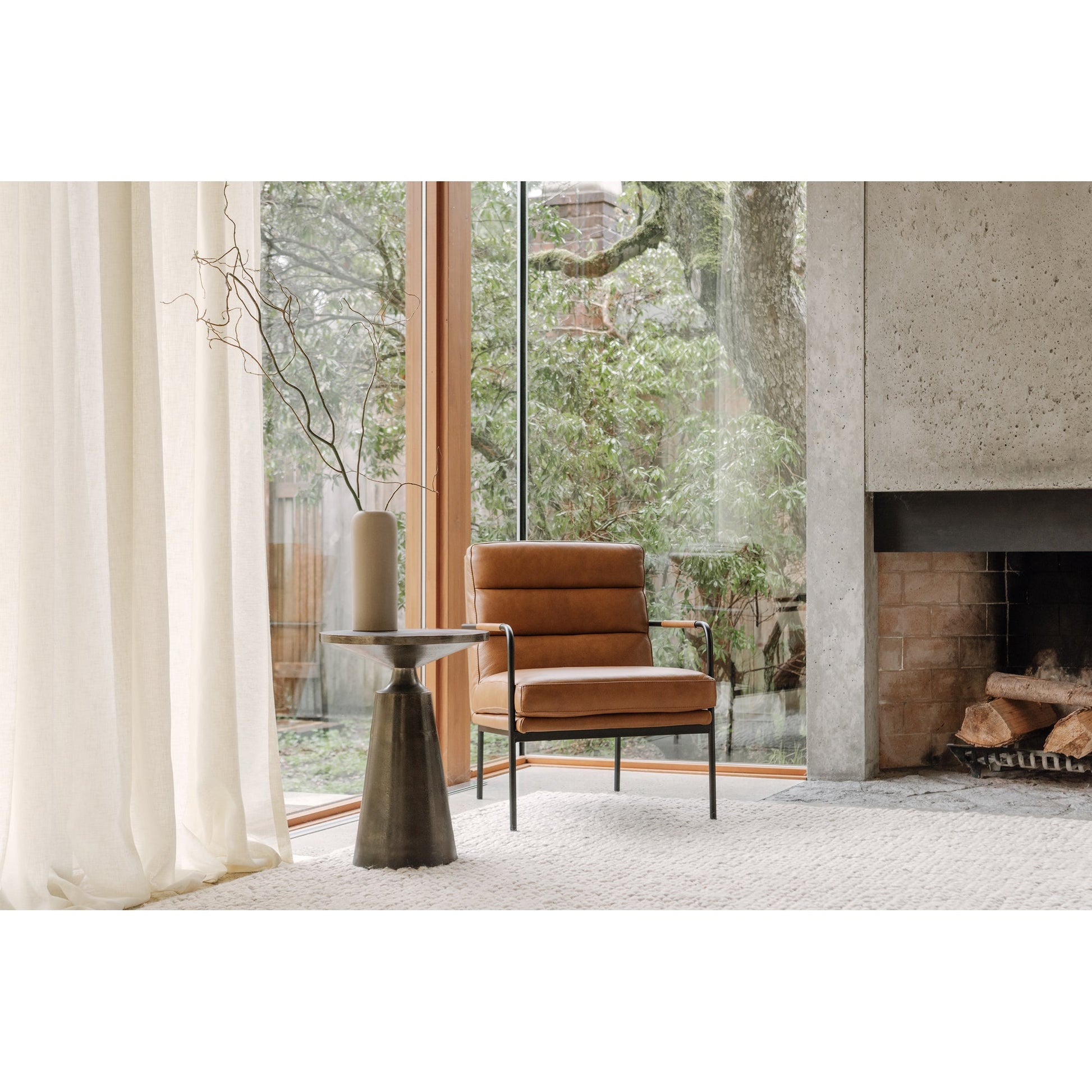 Verlaine Chestnut Brown Armchair - Ornate Home