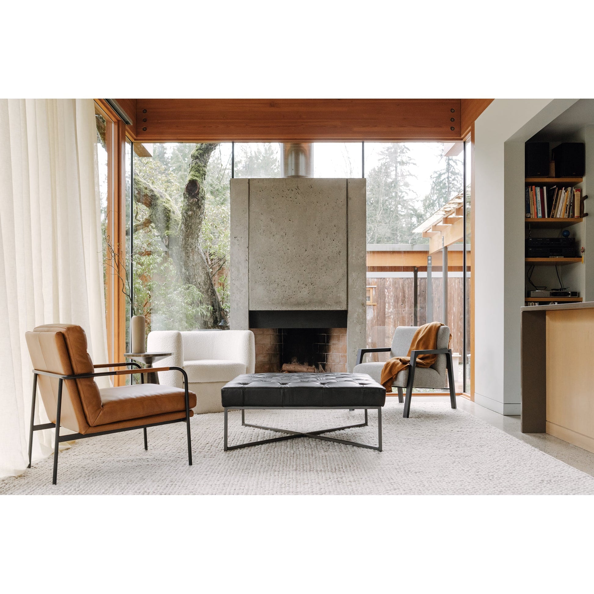 Verlaine Chestnut Brown Armchair - Ornate Home