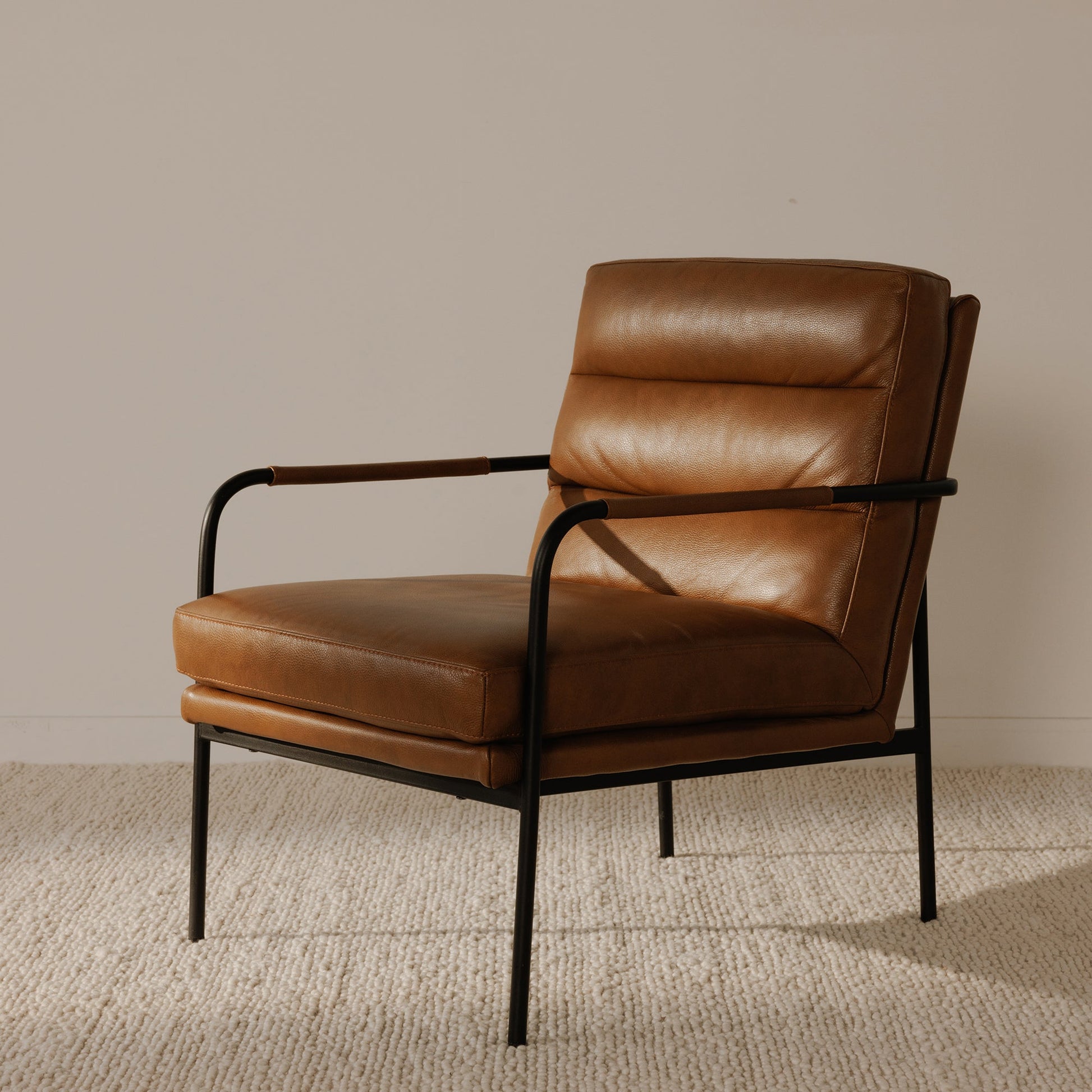 Verlaine Chestnut Brown Armchair - Ornate Home