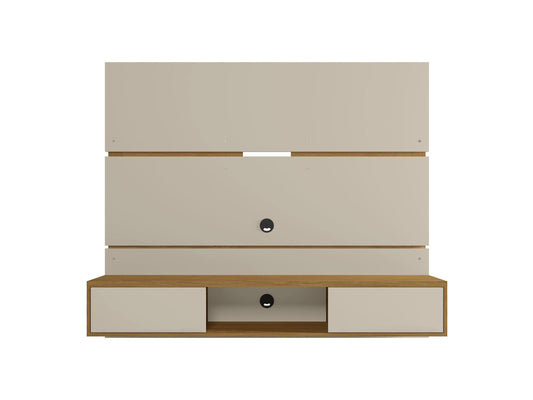 Vernon 62.99 Floating Entertainment Center in Off White and Cinnamon - Ornate Home