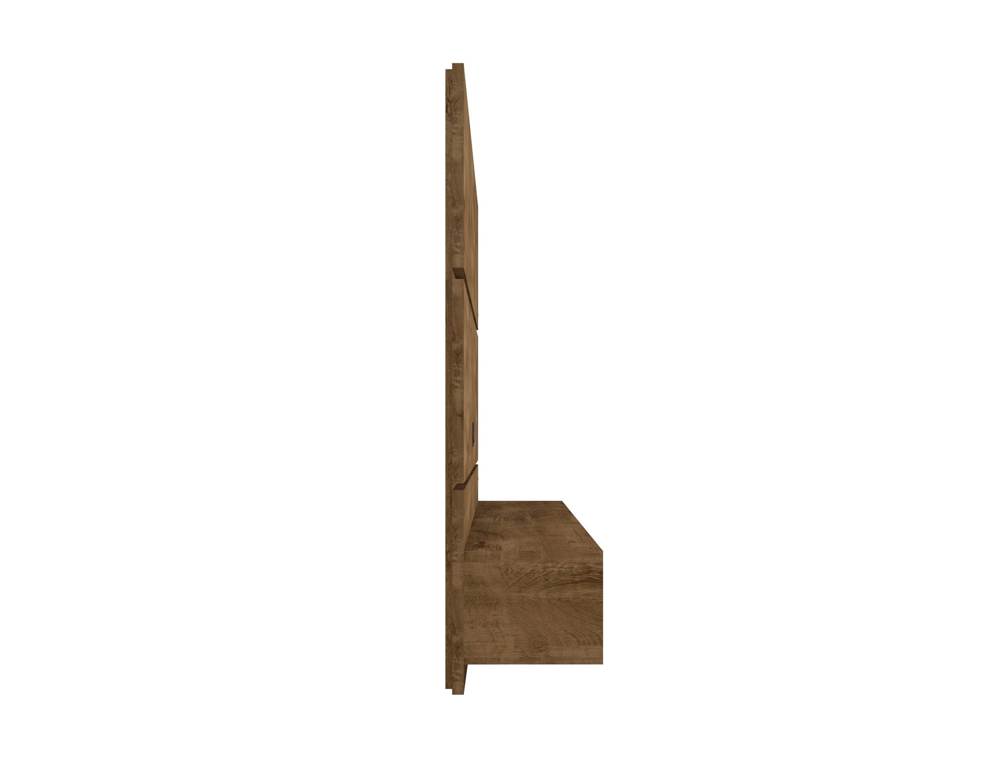 Vernon 62.99 Floating Entertainment Center in Rustic Brown - Ornate Home