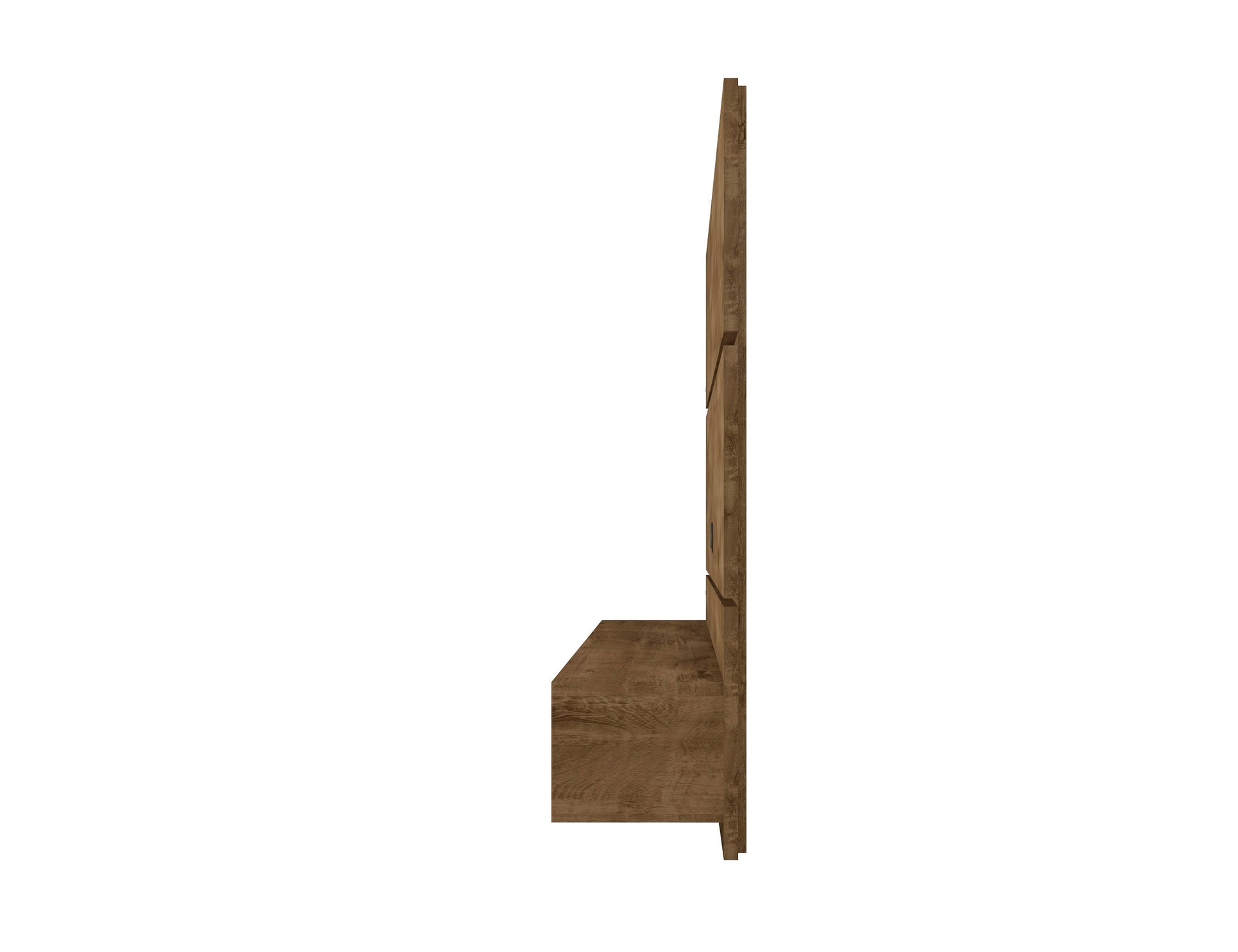 Vernon 62.99 Floating Entertainment Center in Rustic Brown - Ornate Home