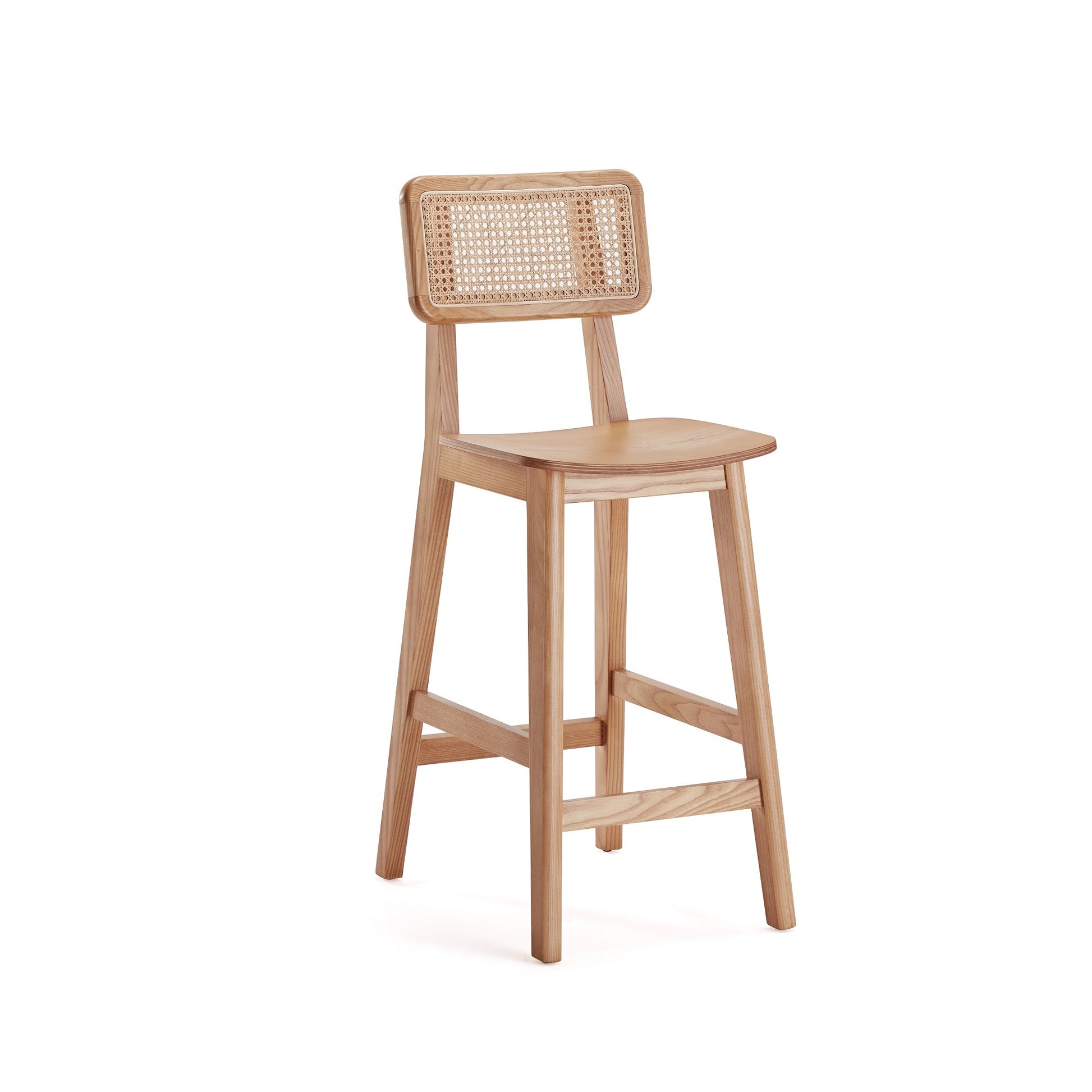 Versailles Counter Stool in Nature Cane (set of 2) - Ornate Home