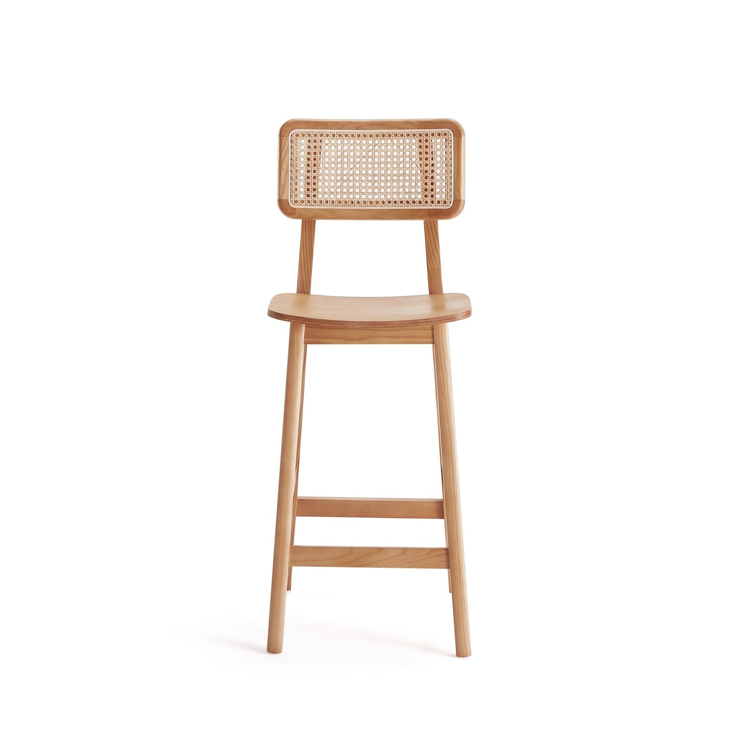 Versailles Counter Stool in Nature Cane (set of 2) - Ornate Home