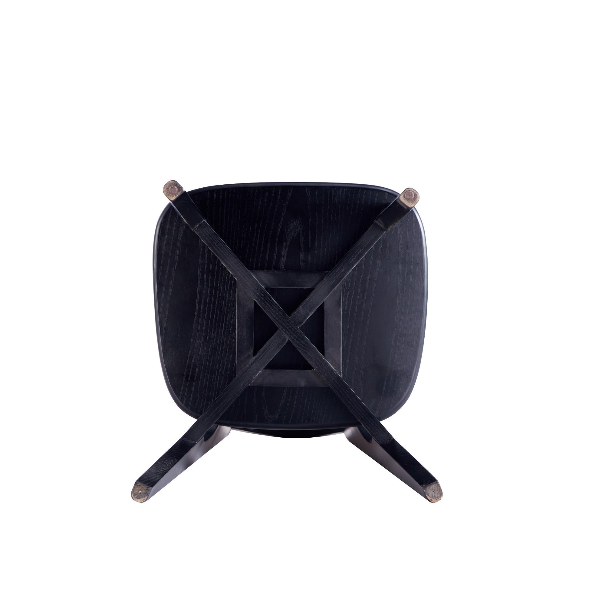 Versailles Round Dining Chair in Black and Natural Cane (set of 2) - Ornate Home