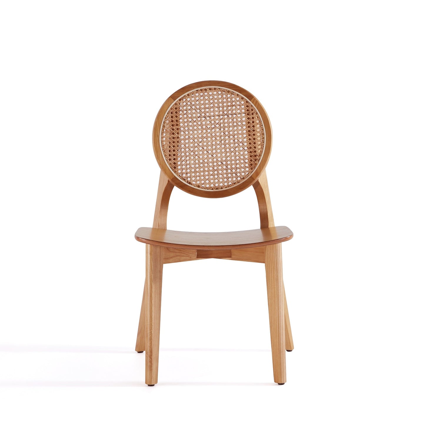 Versailles Round Dining Chair in Nature Cane (set of 4) - Ornate Home