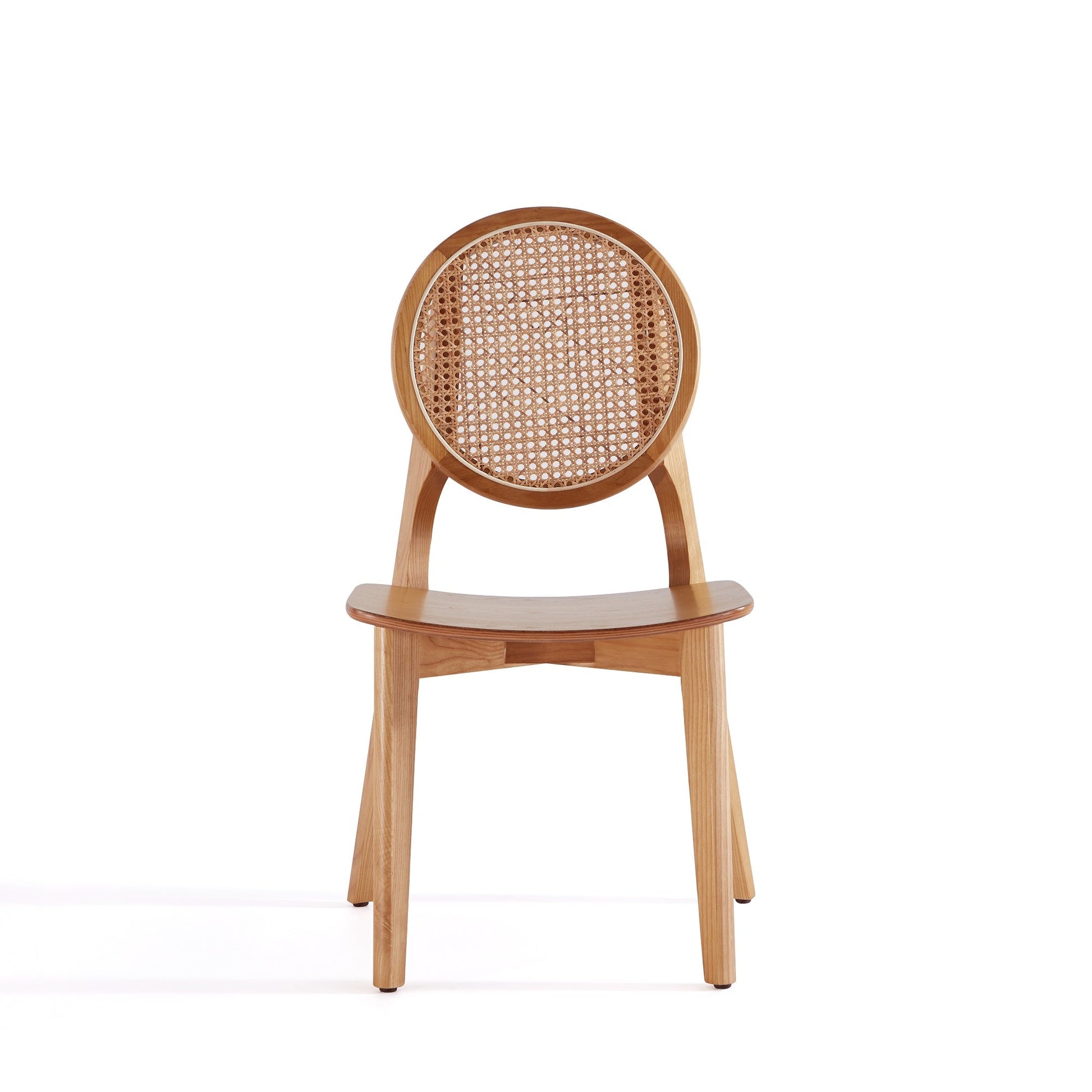 Versailles Round Dining Chair in Nature Cane (set of 4) - Ornate Home
