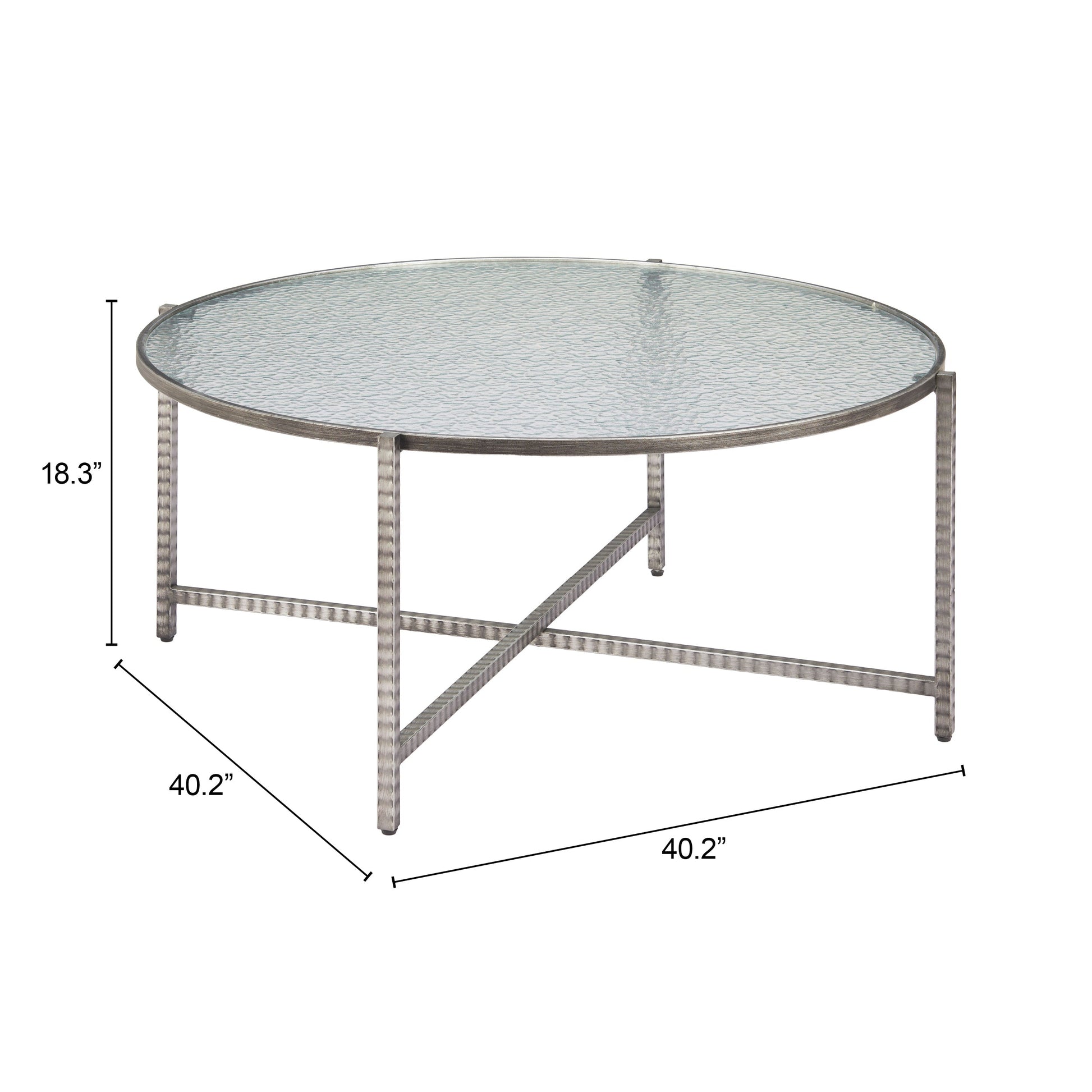 Vetro Silver Coffee Table - Ornate Home