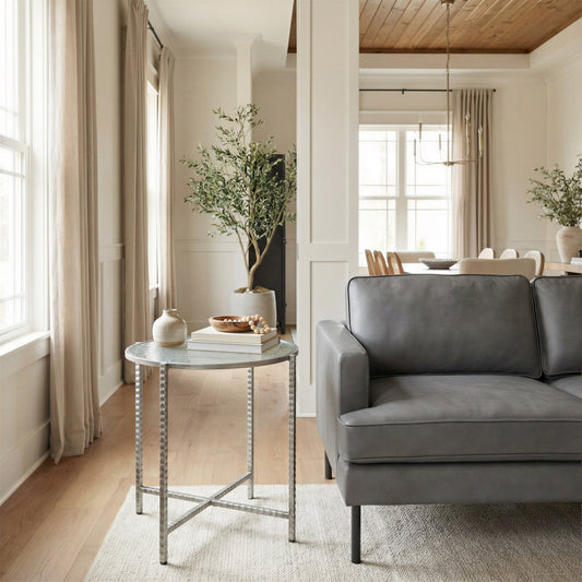 Vetro Silver Side Table - Ornate Home