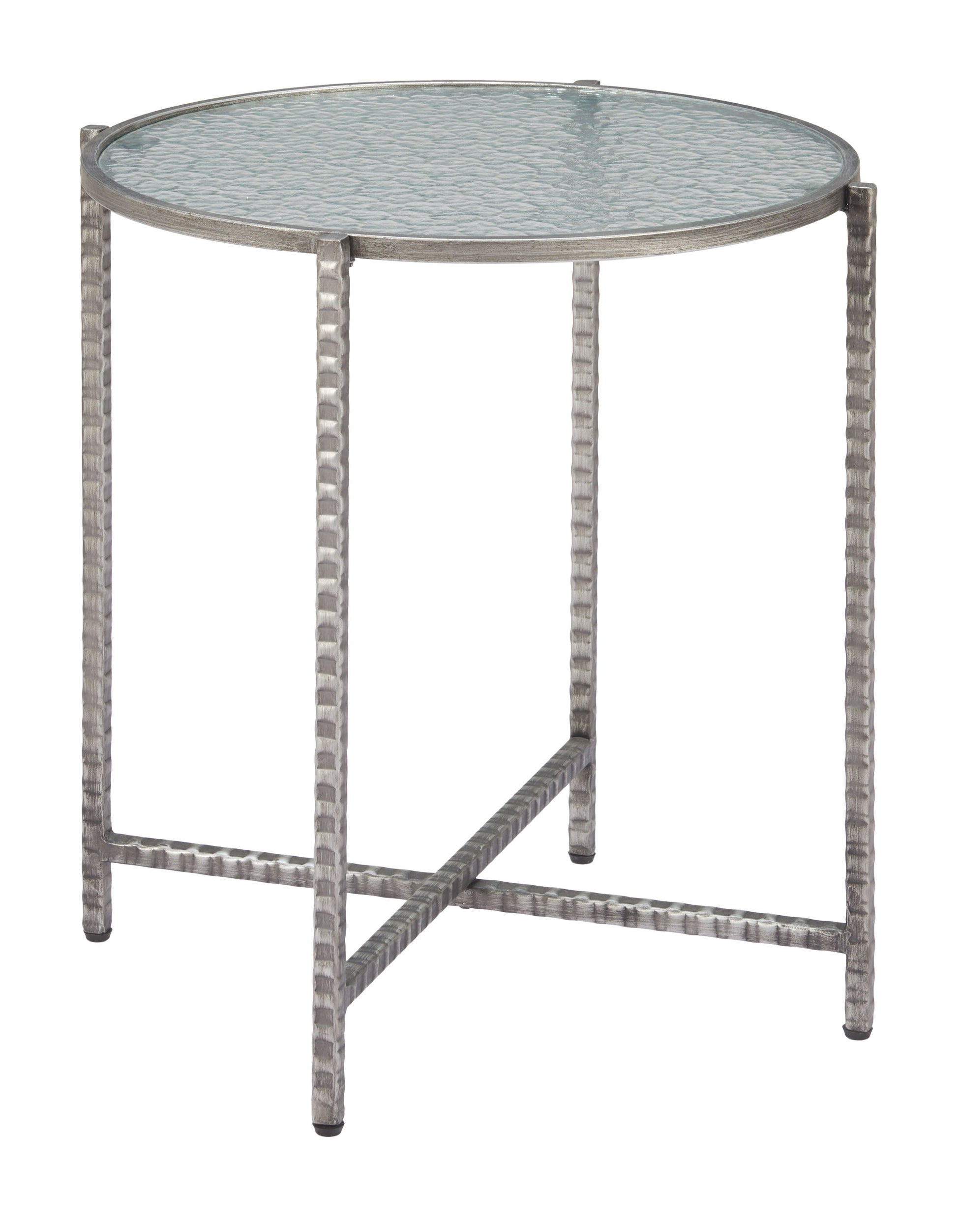Vetro Silver Side Table - Ornate Home