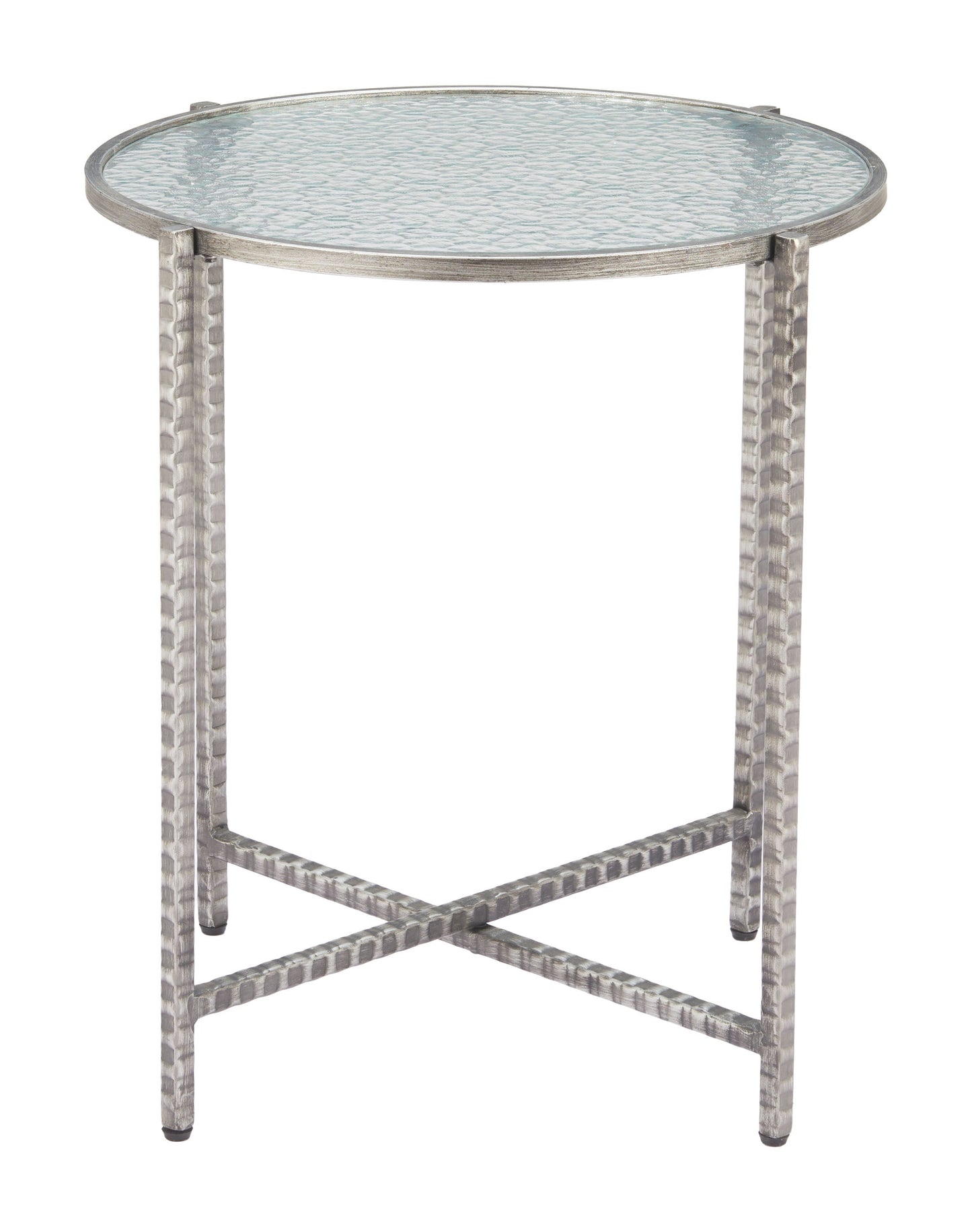 Vetro Silver Side Table - Ornate Home