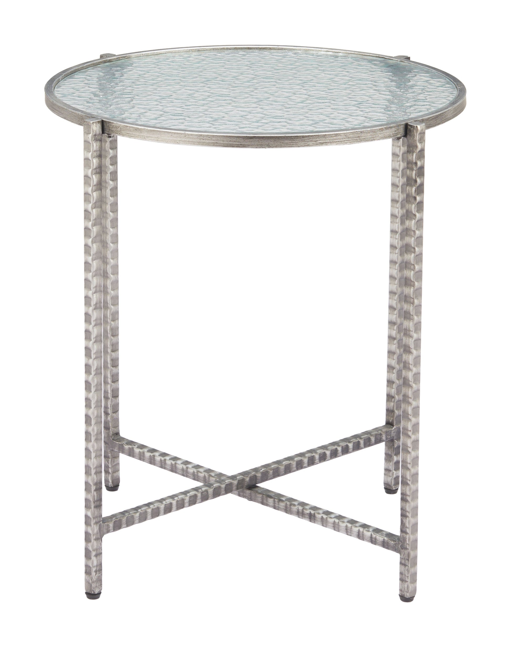 Vetro Silver Side Table - Ornate Home