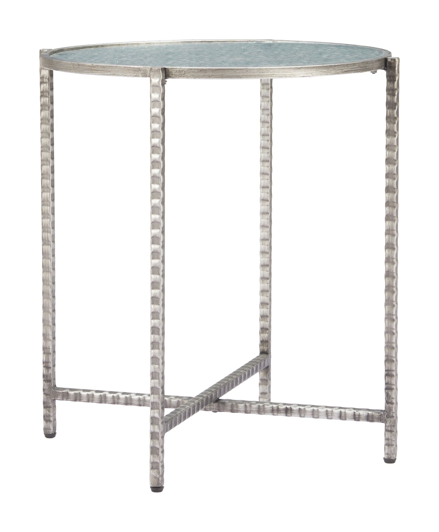 Vetro Silver Side Table - Ornate Home