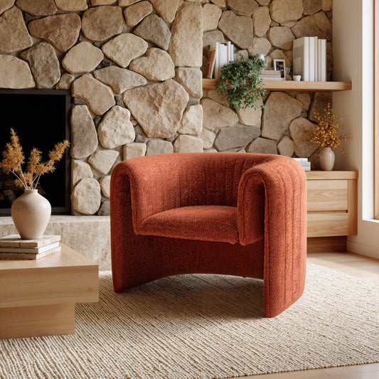 Viana Burnt Orange Accent Chair - Ornate Home