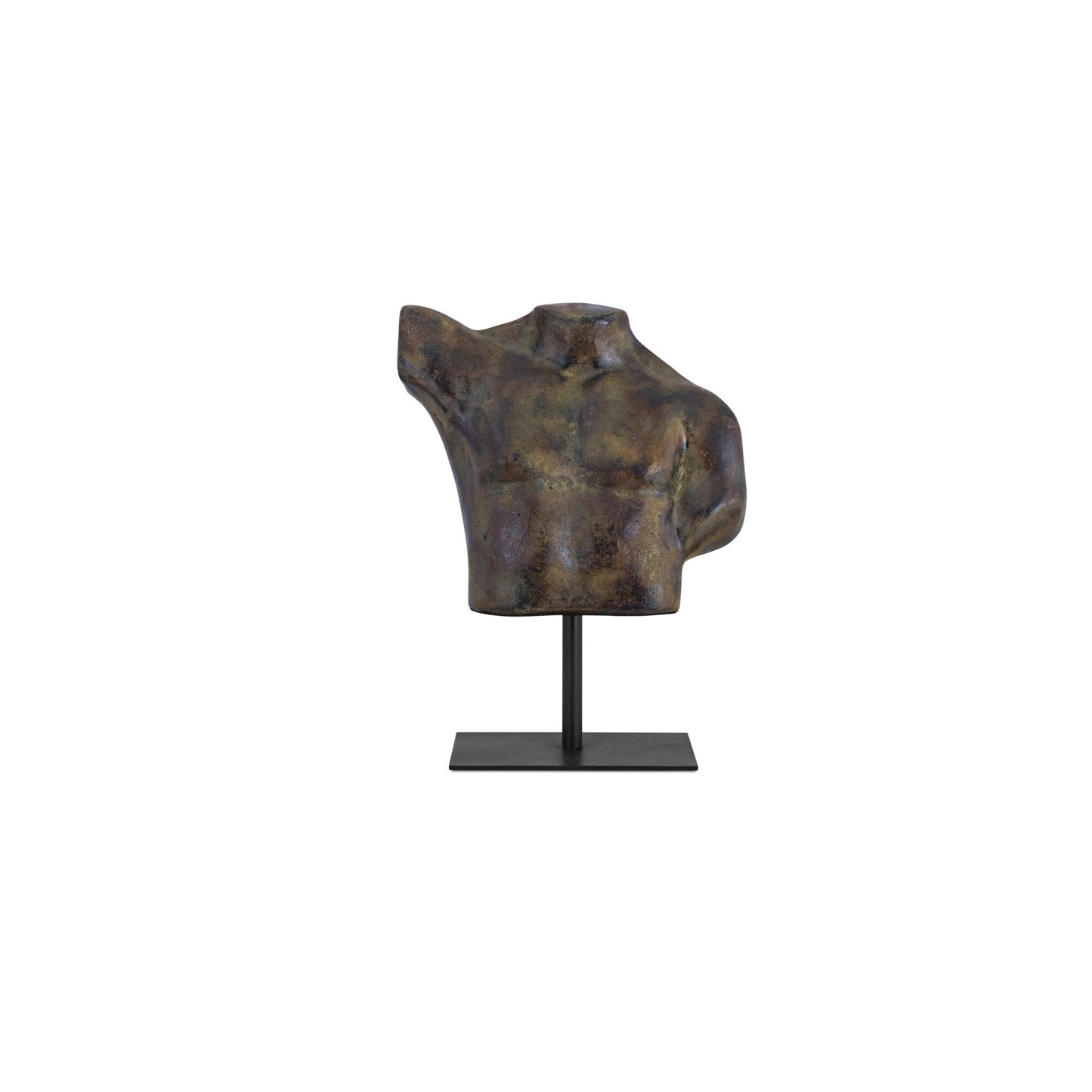Victor Dark Green Patina Cast Aluminum Sculpture - Ornate Home