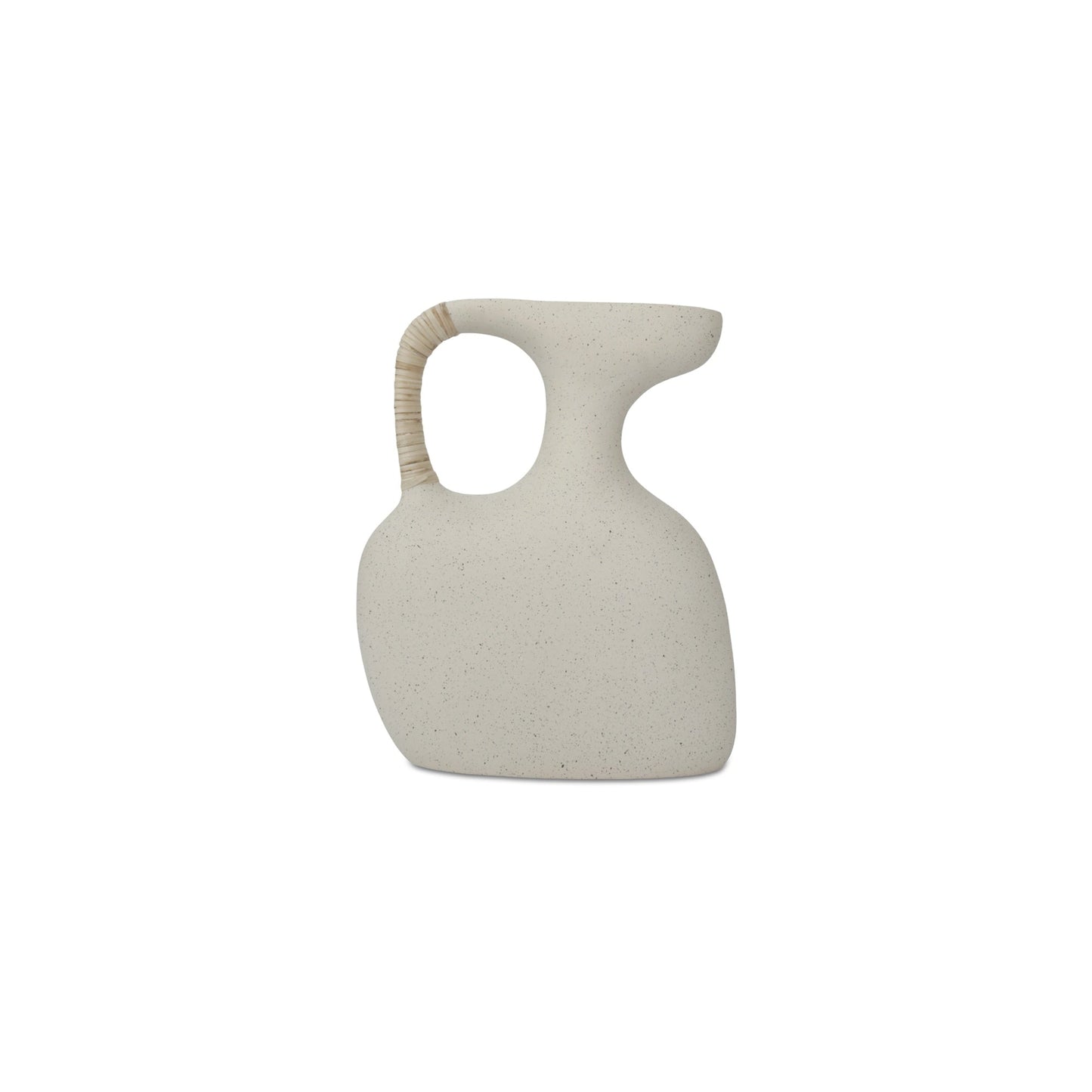 Vila Cream White 13-in Sculptural Vessel - Ornate Home