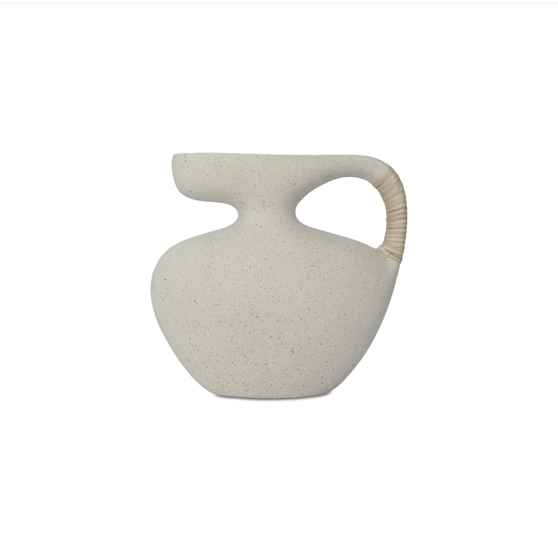 Vila Cream White 9.5-in Sculptural Vessel - Ornate Home