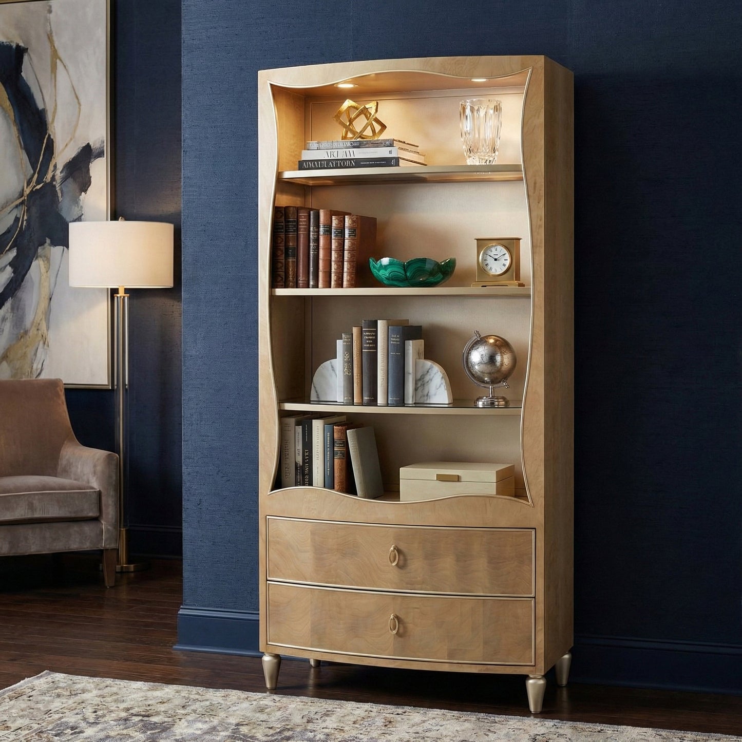 Villa Cherie Caramel Bookcase - Ornate Home