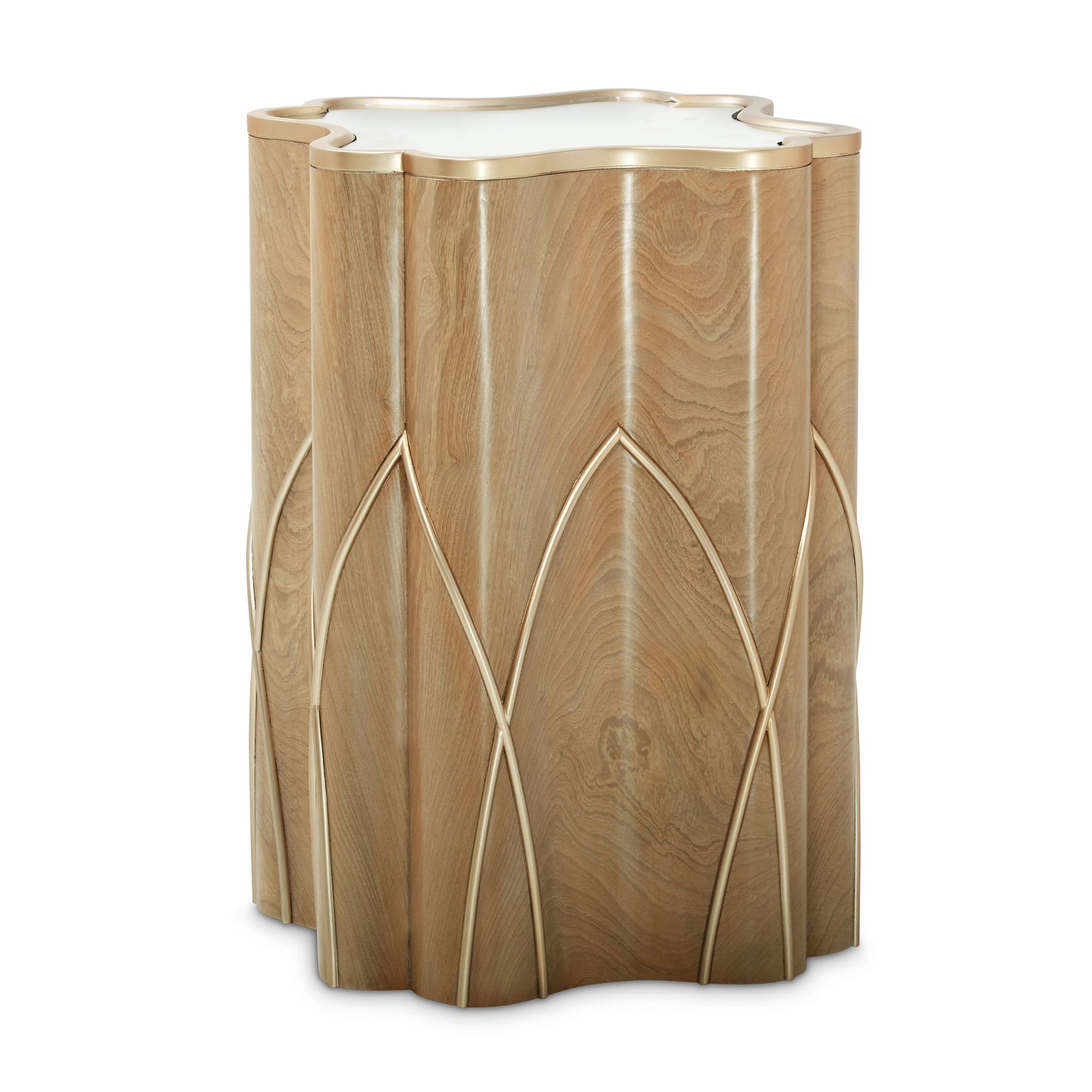 Villa Cherie Caramel Chairside Table - Ornate Home