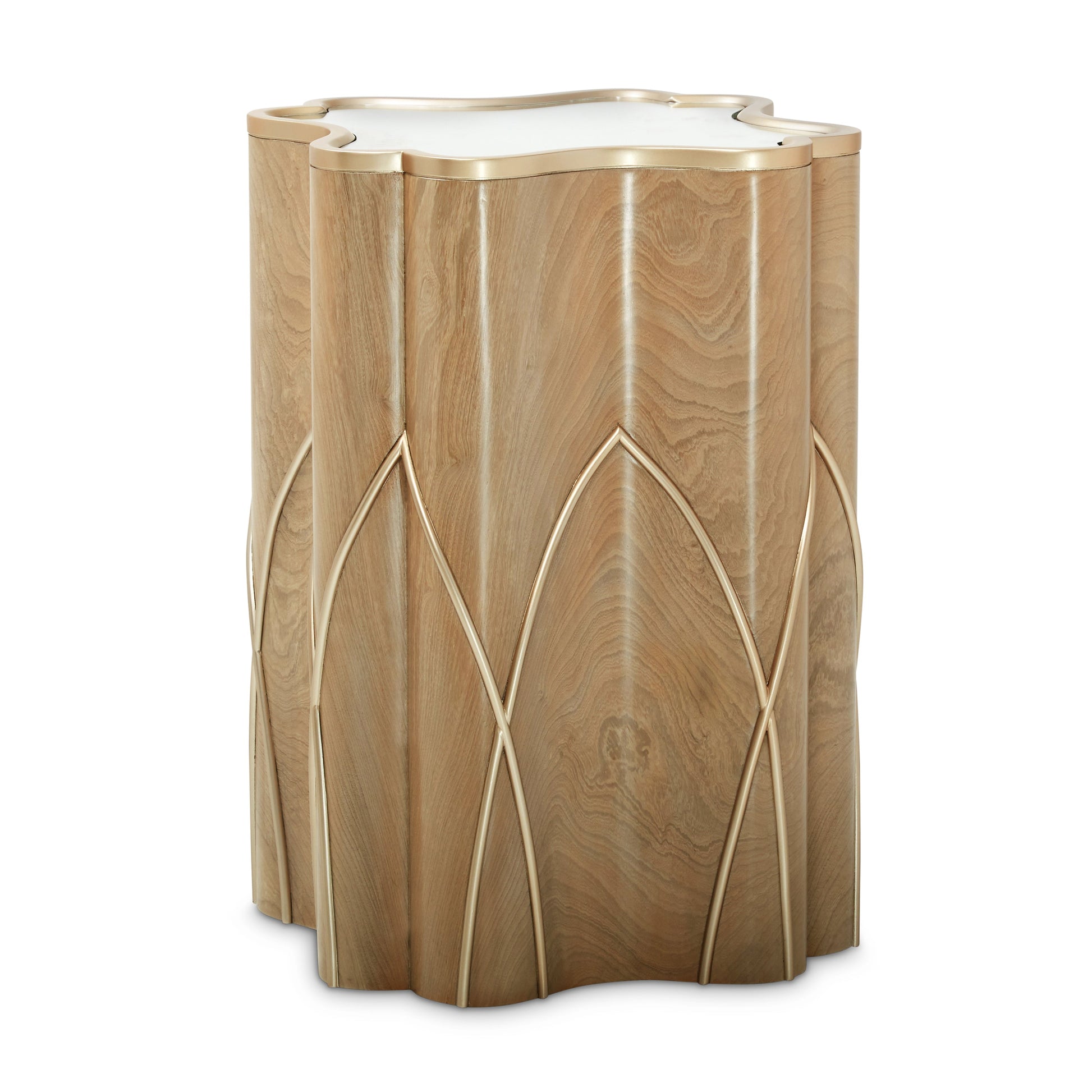 Villa Cherie Caramel Chairside Table - Ornate Home