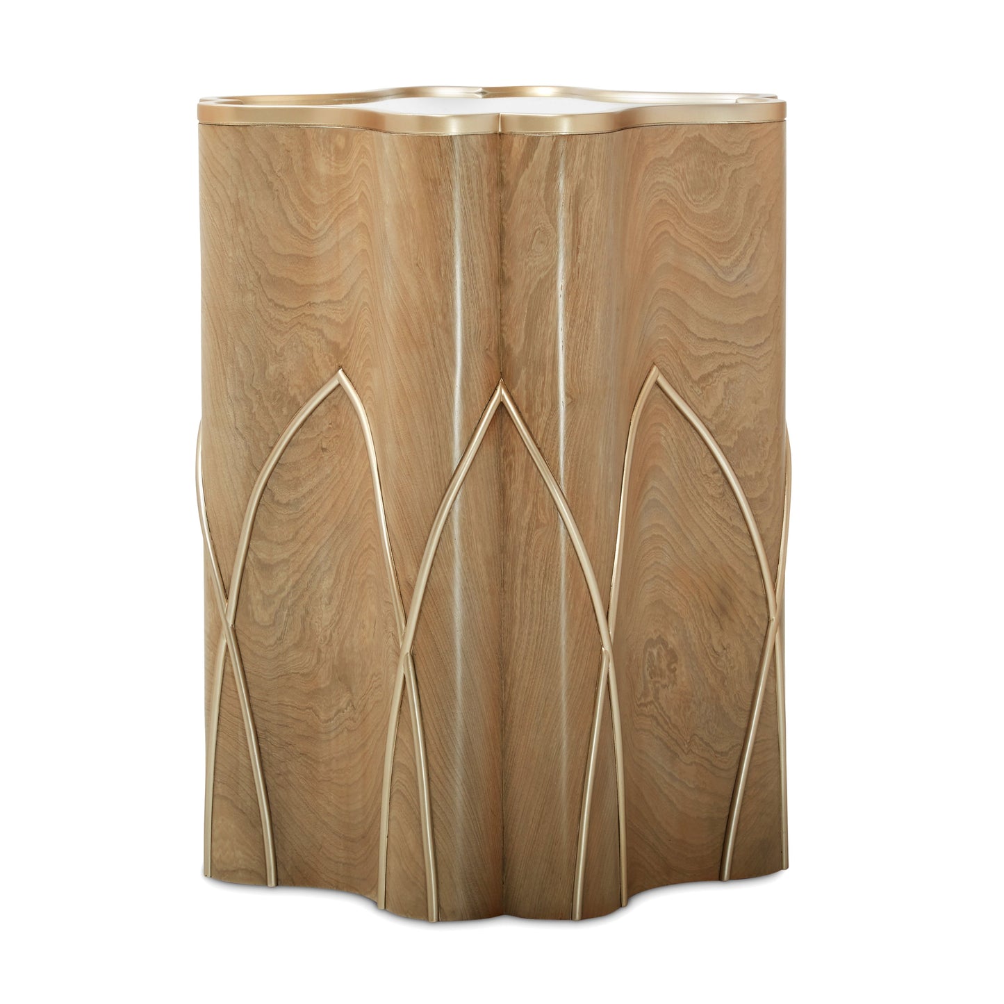 Villa Cherie Caramel Chairside Table - Ornate Home