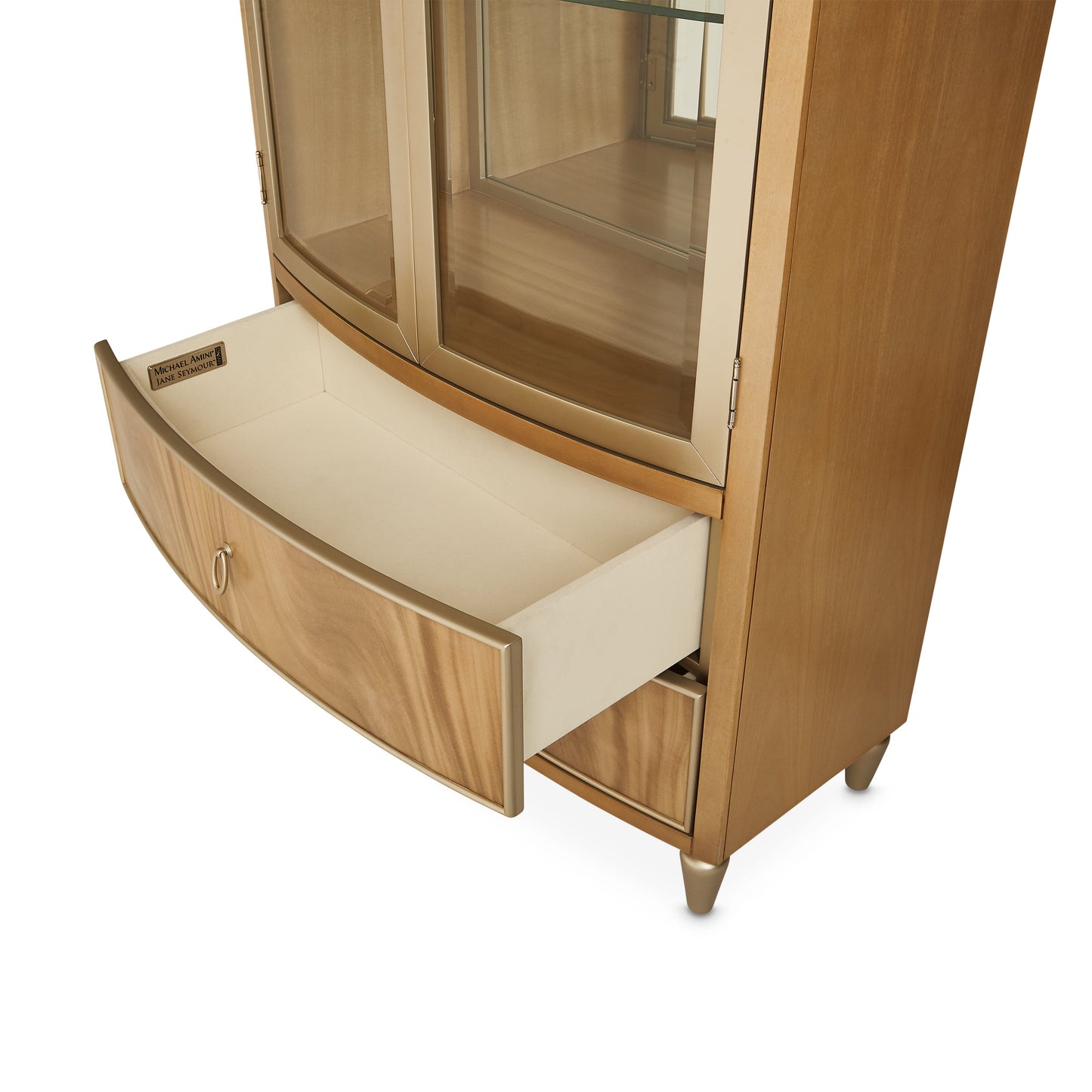 Villa Cherie Caramel Display Cabinet - Ornate Home