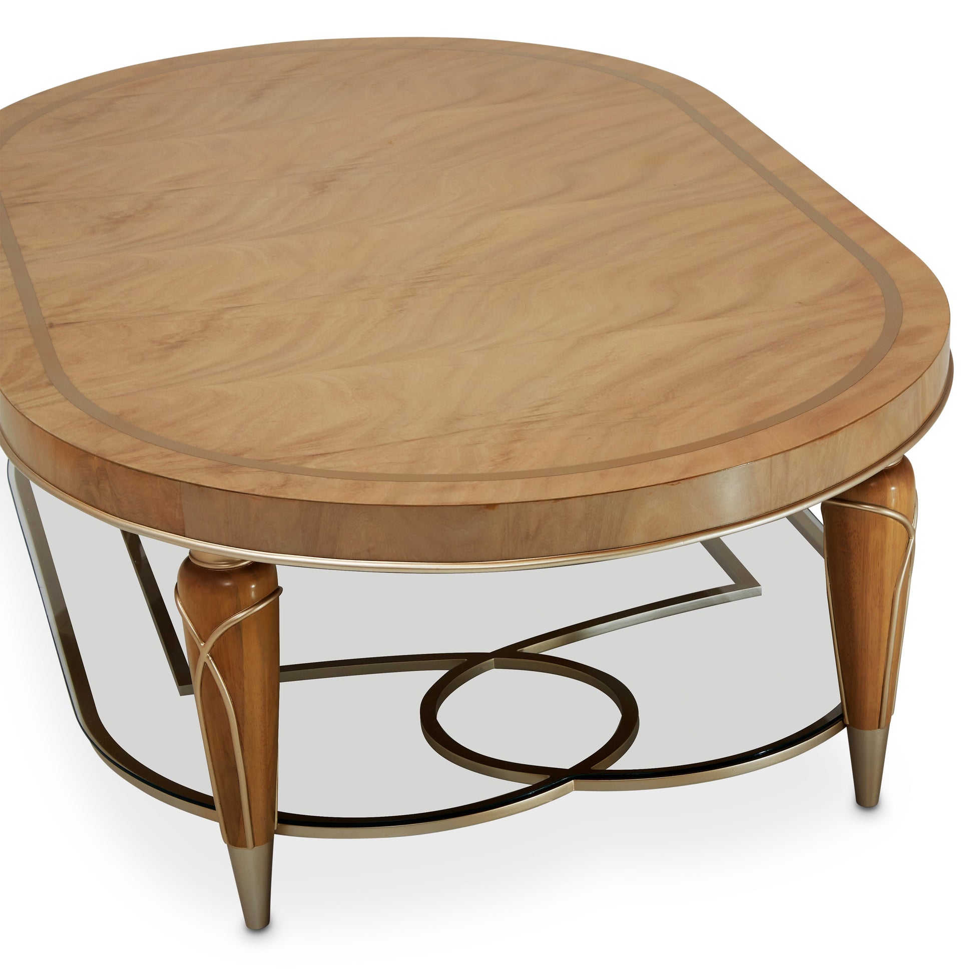 Villa Cherie Caramel Oval Cocktail Table - Ornate Home