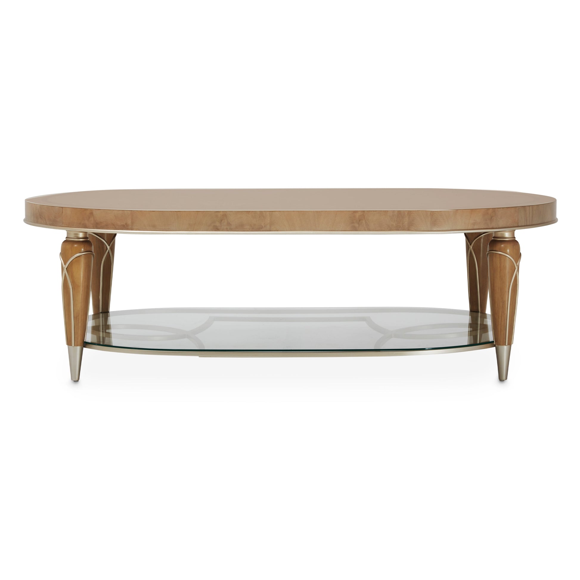 Villa Cherie Caramel Oval Cocktail Table - Ornate Home