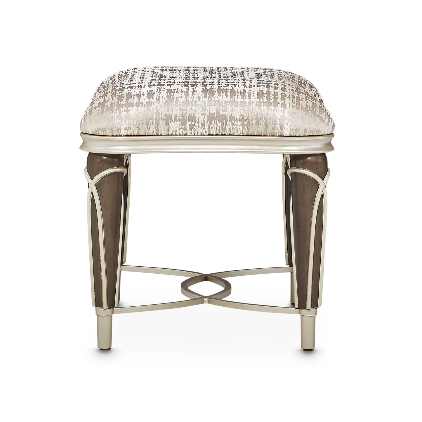 Villa Cherie Hazelnut/Bisque Ottoman - Ornate Home