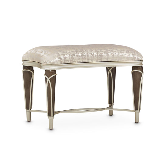 Villa Cherie Hazelnut/Bisque Ottoman - Ornate Home