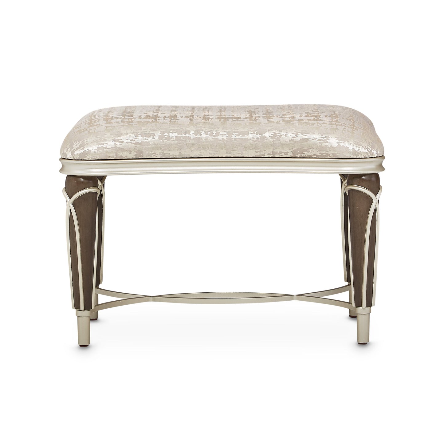 Villa Cherie Hazelnut/Bisque Ottoman - Ornate Home