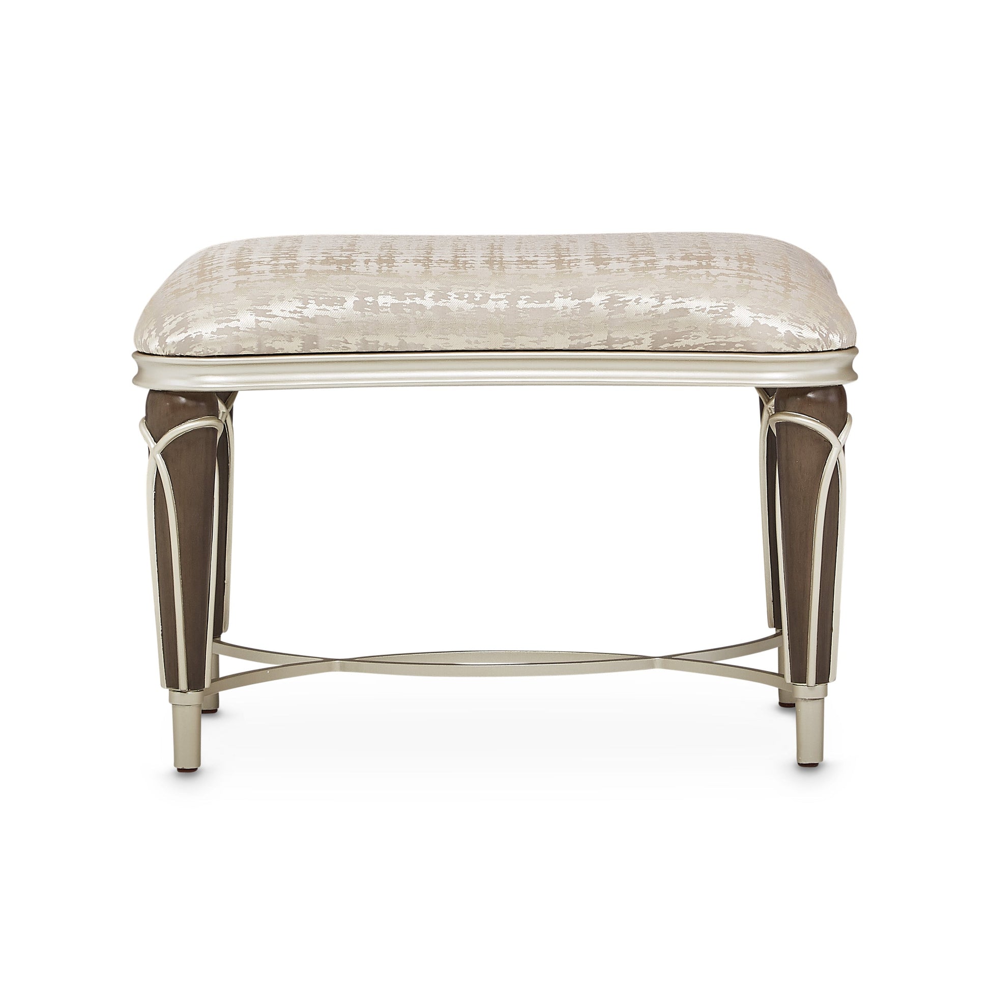Villa Cherie Hazelnut/Bisque Ottoman - Ornate Home