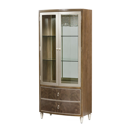 Villa-Cherie Hazelnut Display Cabinet - Ornate Home